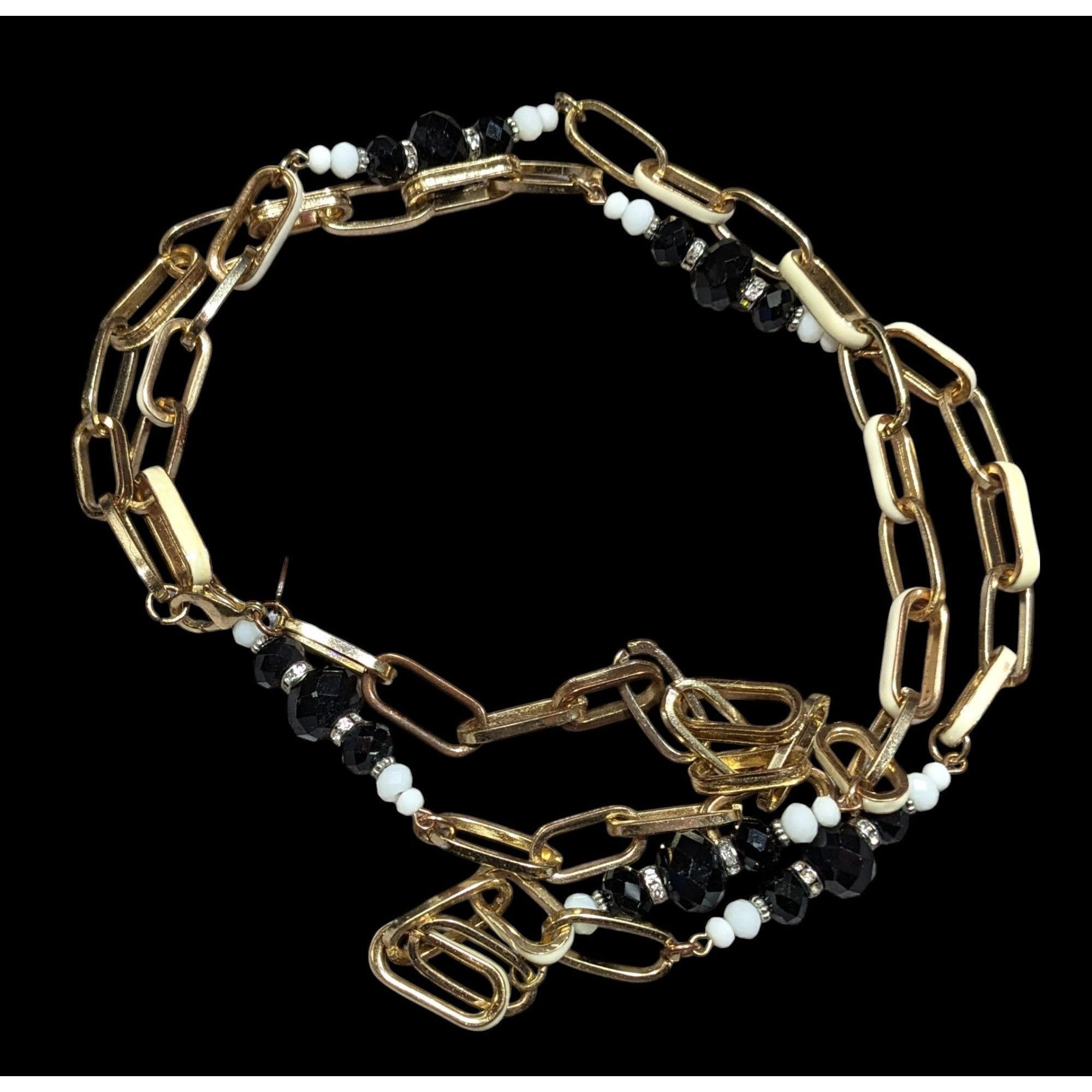 Other Vintage Ali-Khan New York Gold Tone Chain Necklace With Bead Size ONE SIZE - 1 Thumbnail