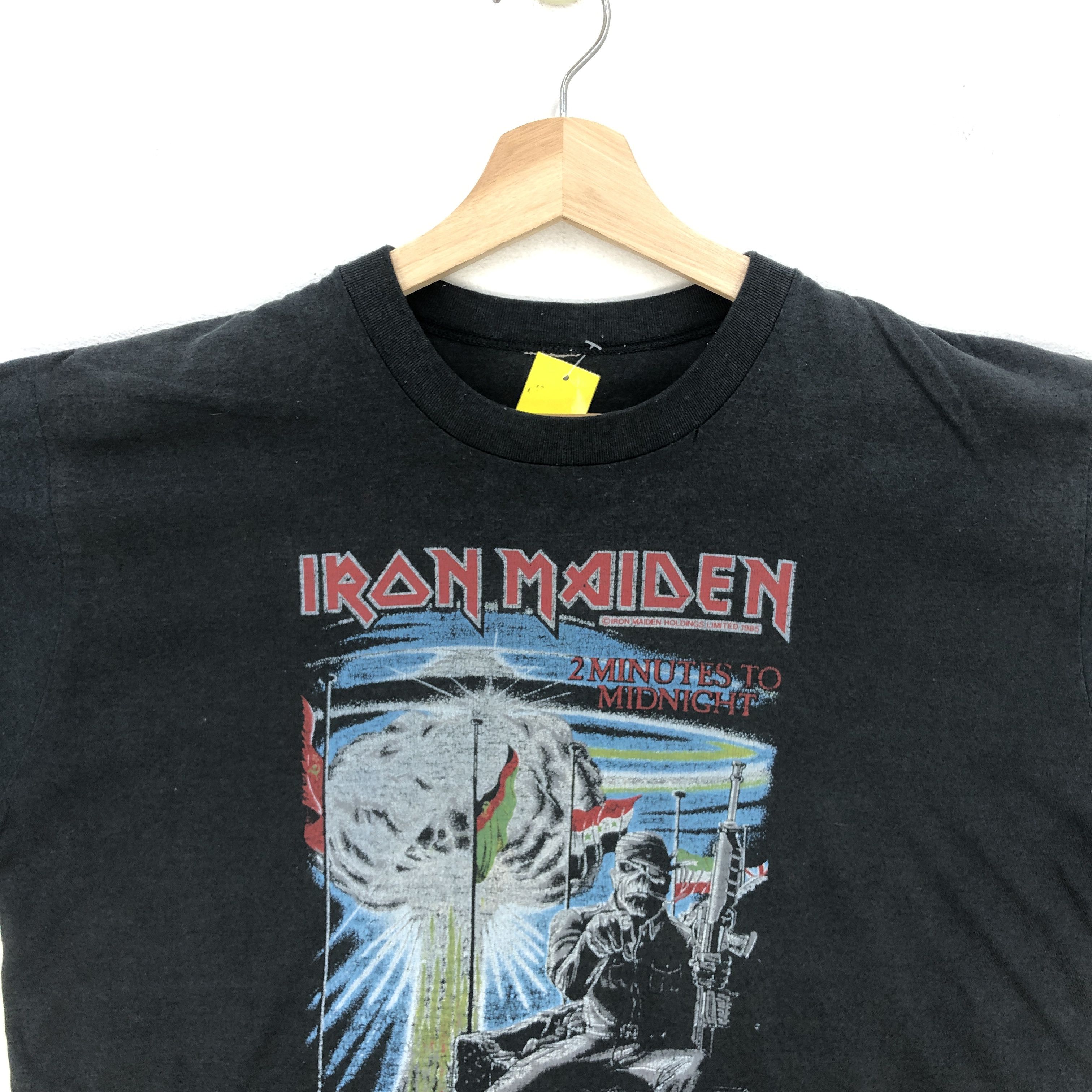 Band Tees × Vintage RARE Vintage 80s Iron Maiden T Shirt 2 Minutes Midnight Tee Size US M / EU 48-50 / 2 - 2 Thumbnail