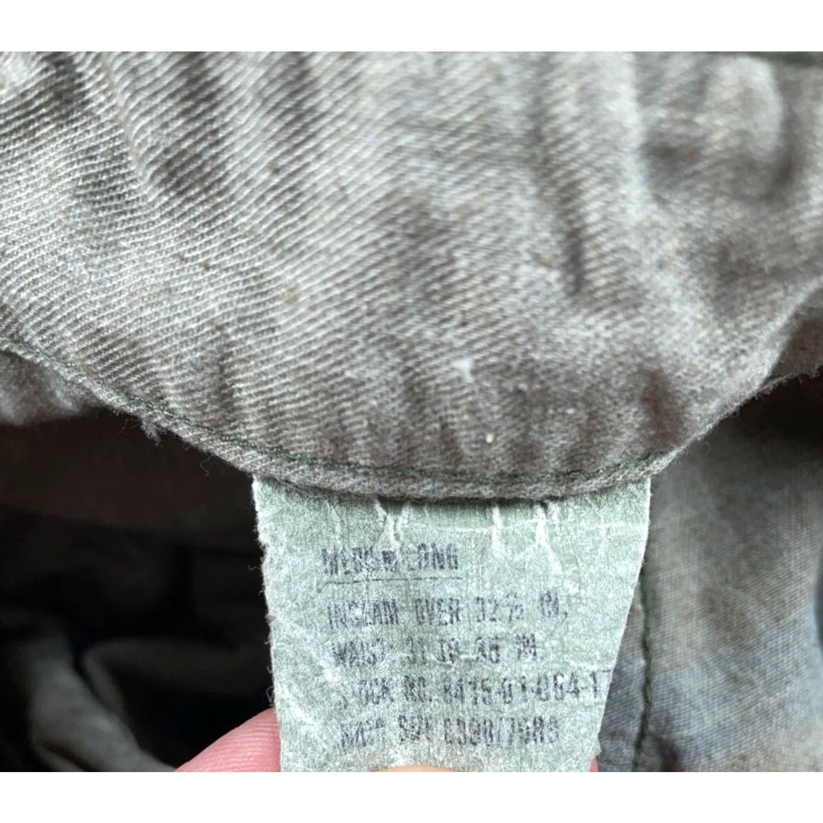 Vintage VT vintage Men's Cargo Pants Medium Long 33x31 Green Woodland Camouflage Army Outdoor 90s Size US 33 - 3 Thumbnail