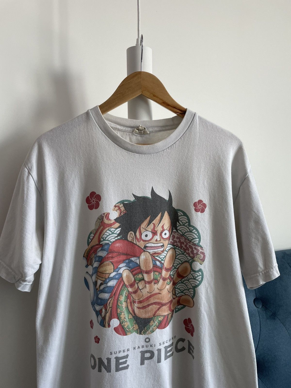 Anime Vintage One Piece 90’s Super Kabudi Luffy Anine T-Shirt RARE Size US XL / EU 56 / 4 - 2 Thumbnail