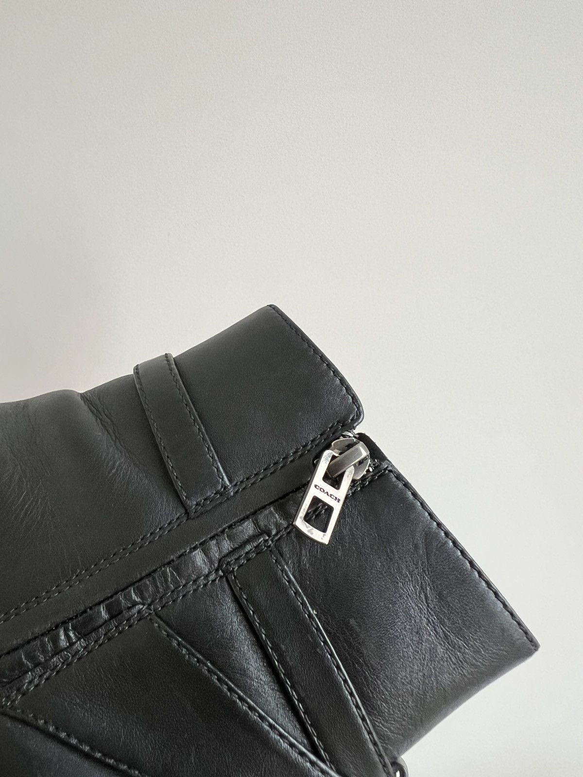 Coach × Designer Coach Ankle Black Leather Boots Shoes Size US 9.5 / IT 39.5 - 8 Thumbnail