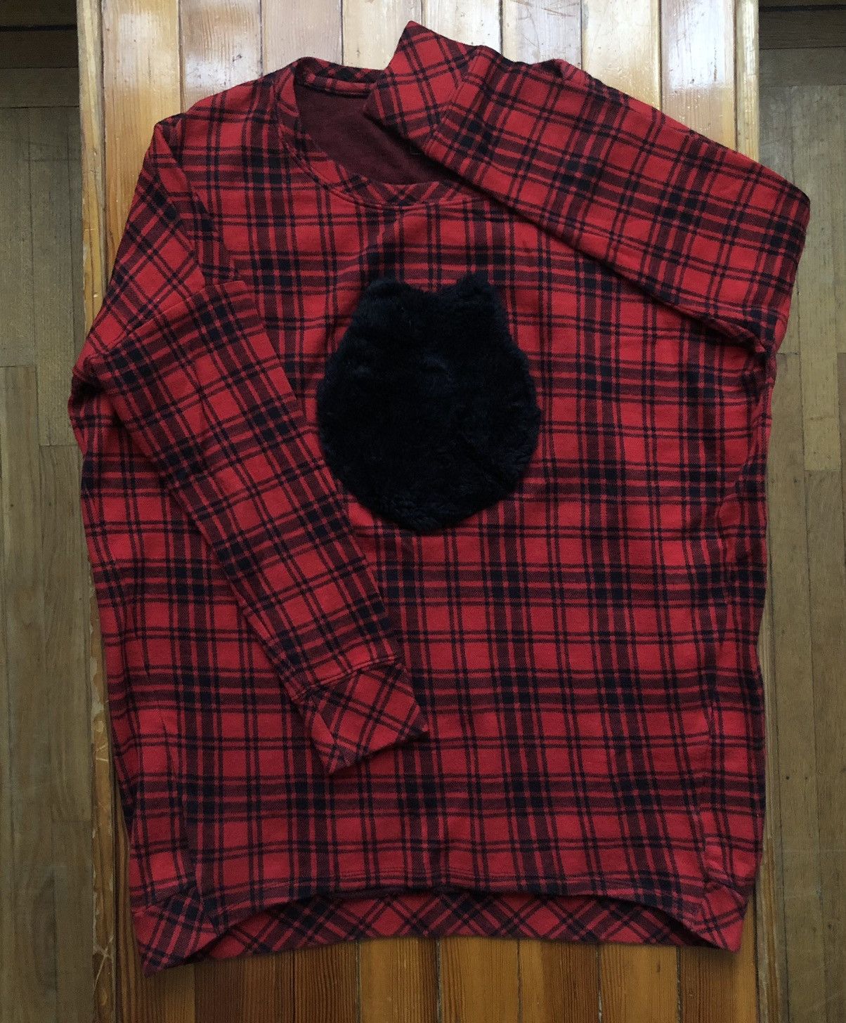 20471120 Vintage 20471120 Hyoma Fuzzy Character Flannel Size US S / EU 44-46 / 1 - 25 Thumbnail