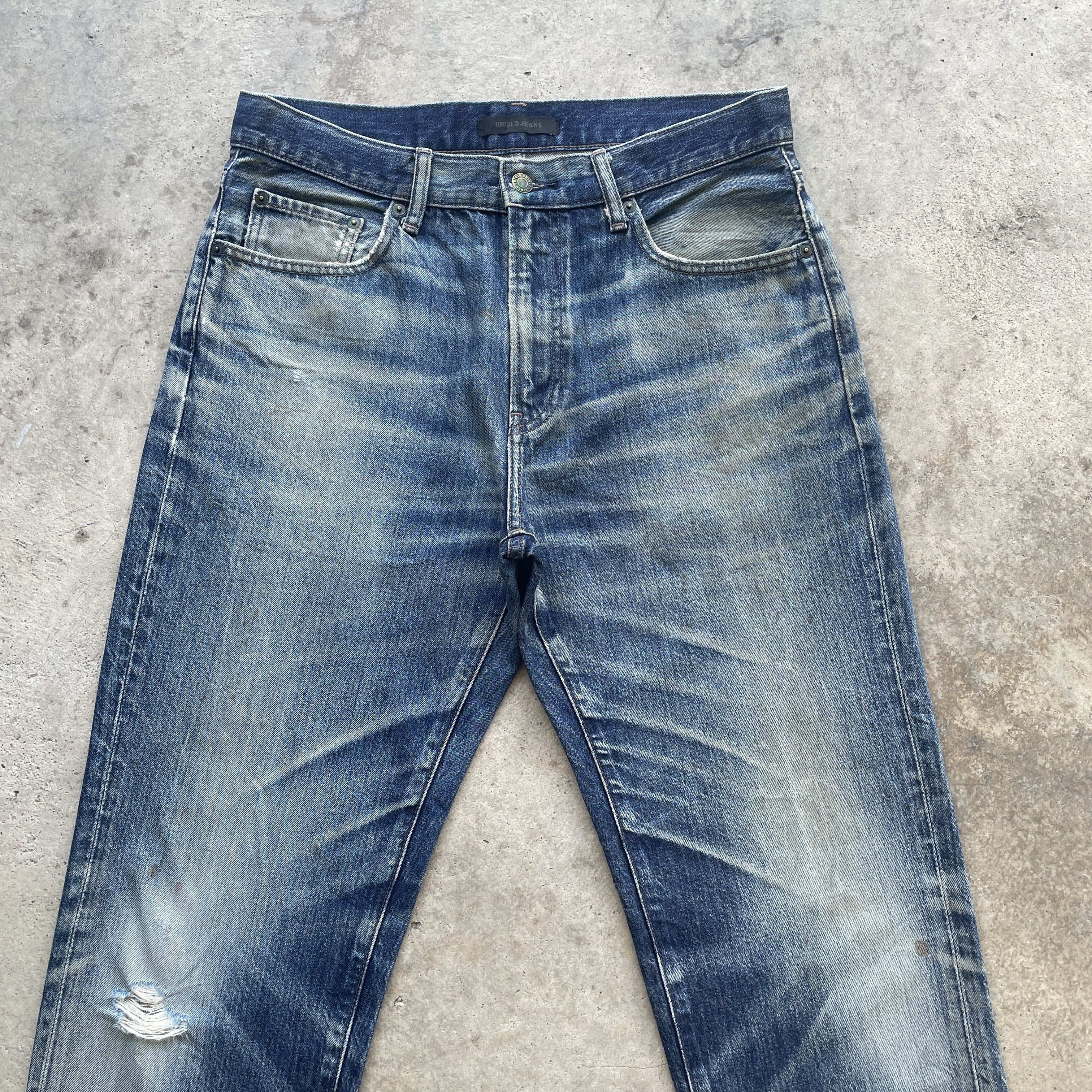 Japanese Brand Vintage Japanese Stonewashed Faded Distressed Jeans Pants Size US 33 - 3 Thumbnail