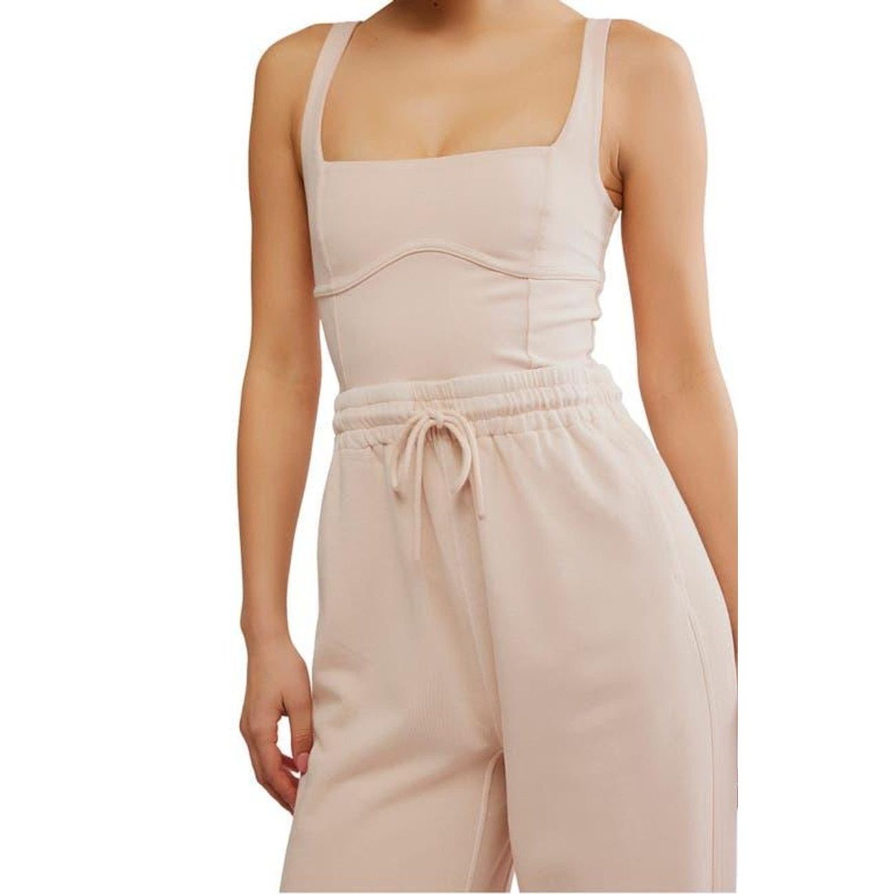 Free People New Free People Movement In Bound Onesie In Blush Pink Sz M Size 28" / US 6 / IT 42 - 2 Thumbnail
