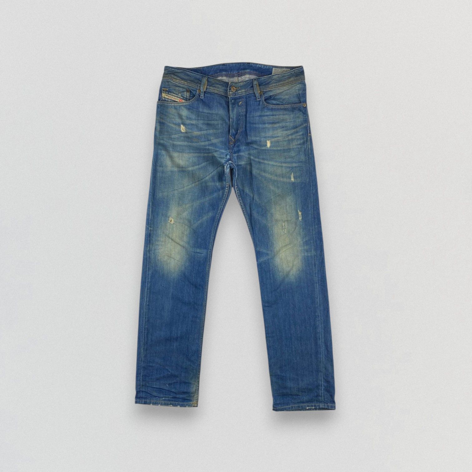 Diesel Diesel Waykee Regular Straight Distress Denim Jean KJ3456 Size US 31 - 1 Thumbnail
