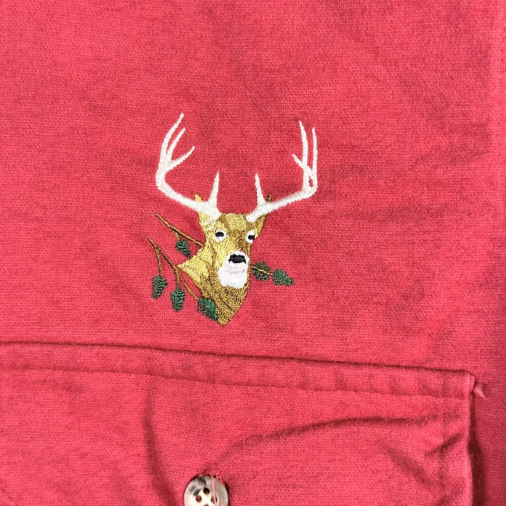 Vintage VINTAGE Cabela's Outdoor Gear Shirt Men Red Embroidered Buck Long Sleeve Pockets Large Size US L / EU 52-54 / 3 - 7 Thumbnail