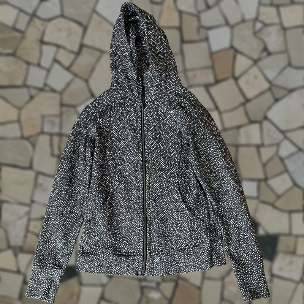 Lululemon Lululemon Scuba Hoodie Women’s 8 Black Spotted Full Zip Raglan Sleeve Activewear" Size M / US 6-8 / IT 42-44 - 1 Thumbnail