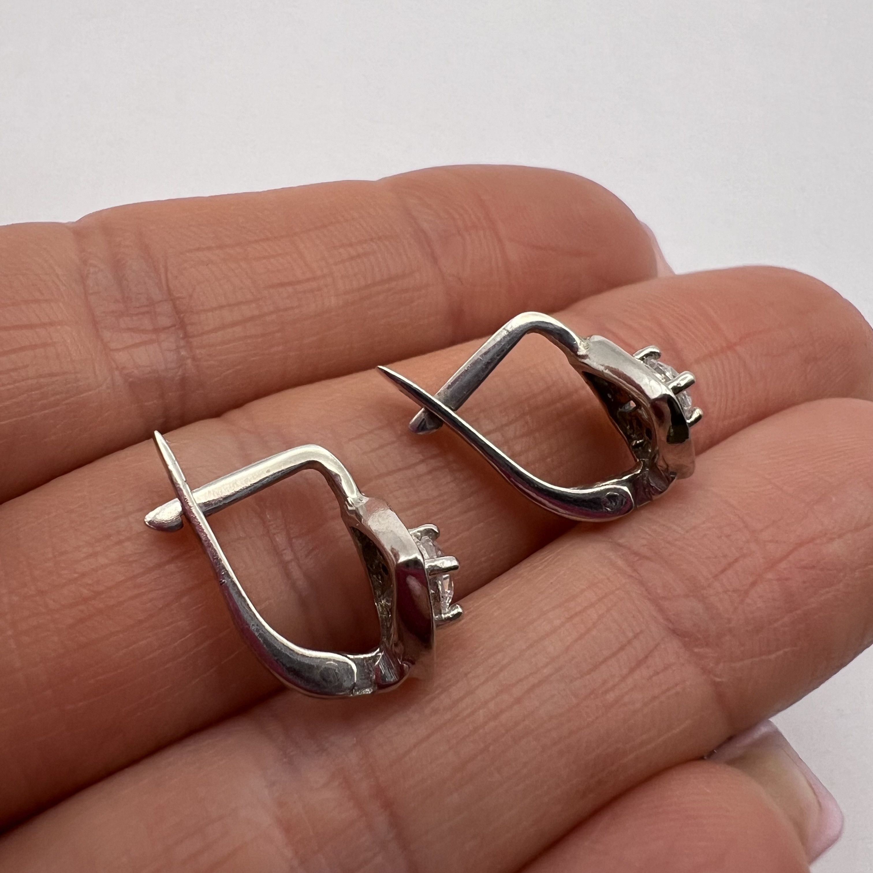 Sterling Silver Vintage Stud Earrings Sterling Silver 925 Jewelry 2.7gr Size ONE SIZE - 8 Thumbnail