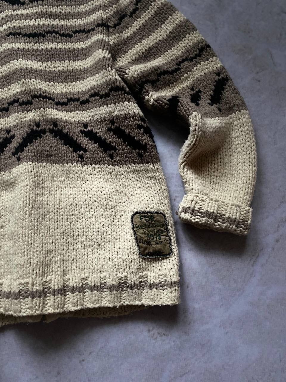 Diesel × Vintage Vintage 90s Diesel Bandits Knit Zip Up Cardigan Hype Rare Size US S / EU 44-46 / 1 - 7 Thumbnail