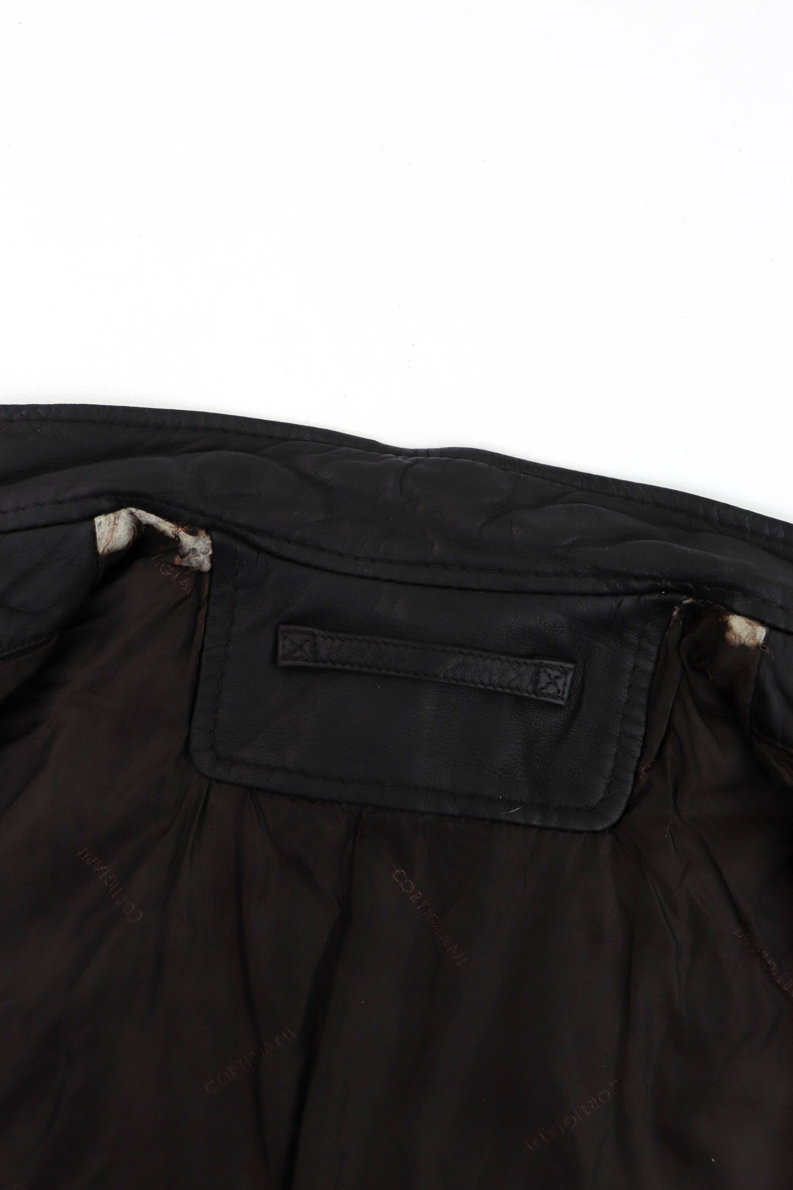 Cortigiani CORTIGIANI Faded Dark Brown RiRi Zippers Leather Jacket Size US M / EU 48-50 / 2 - 24 Thumbnail