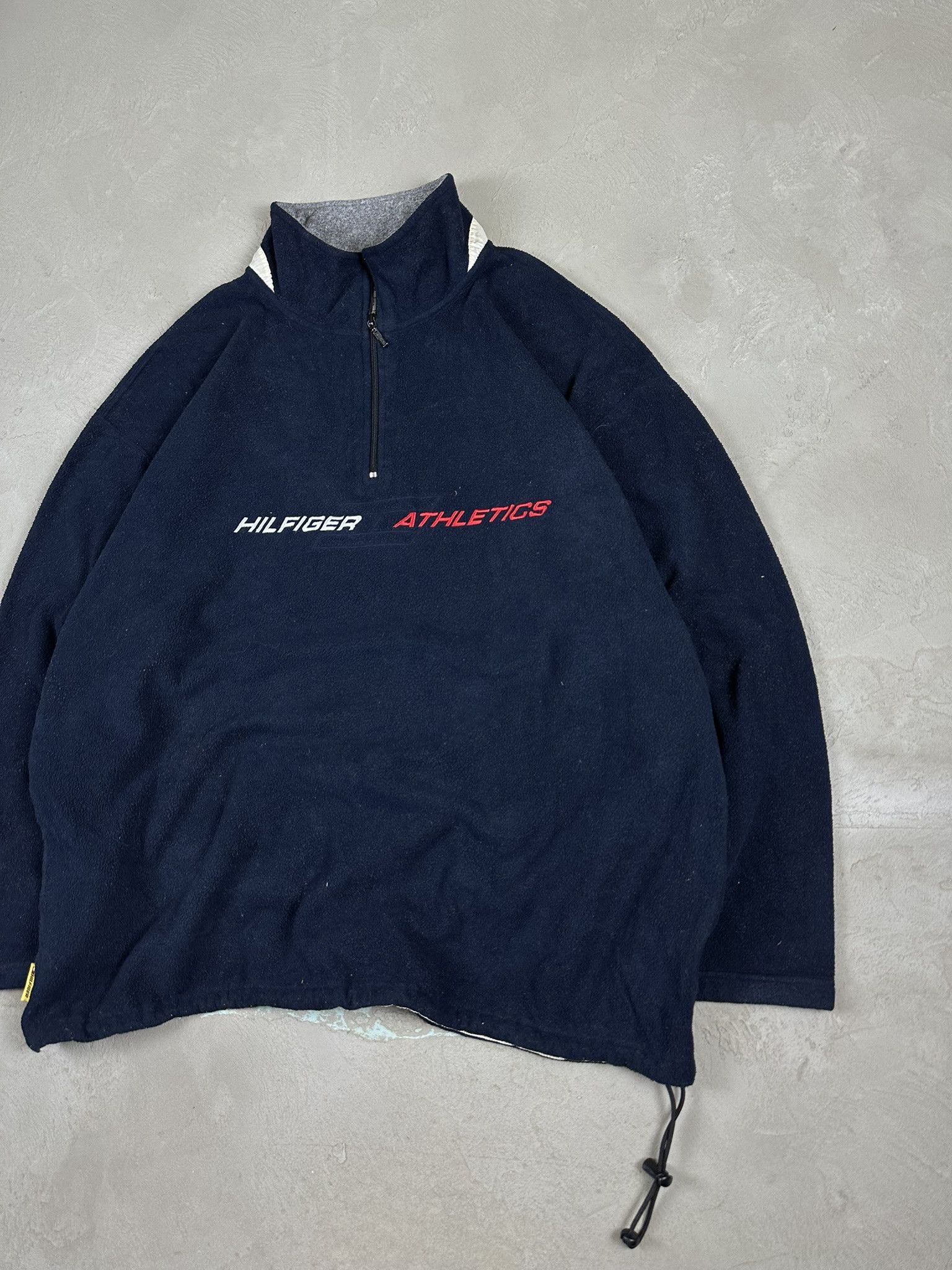 Tommy Hilfiger × Vintage 00s Vintage Y2k Tommy Hilfiger Sherpa Boxy Quaterzip Fleece Size US XXL / EU 58 / 5 - 3 Thumbnail