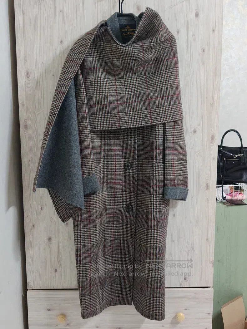 Vivienne Westwood Vivienne Westwood Houndstooth Double-Faced Wool Cloak Coat Size S / US 4 / IT 40 - 3 Thumbnail