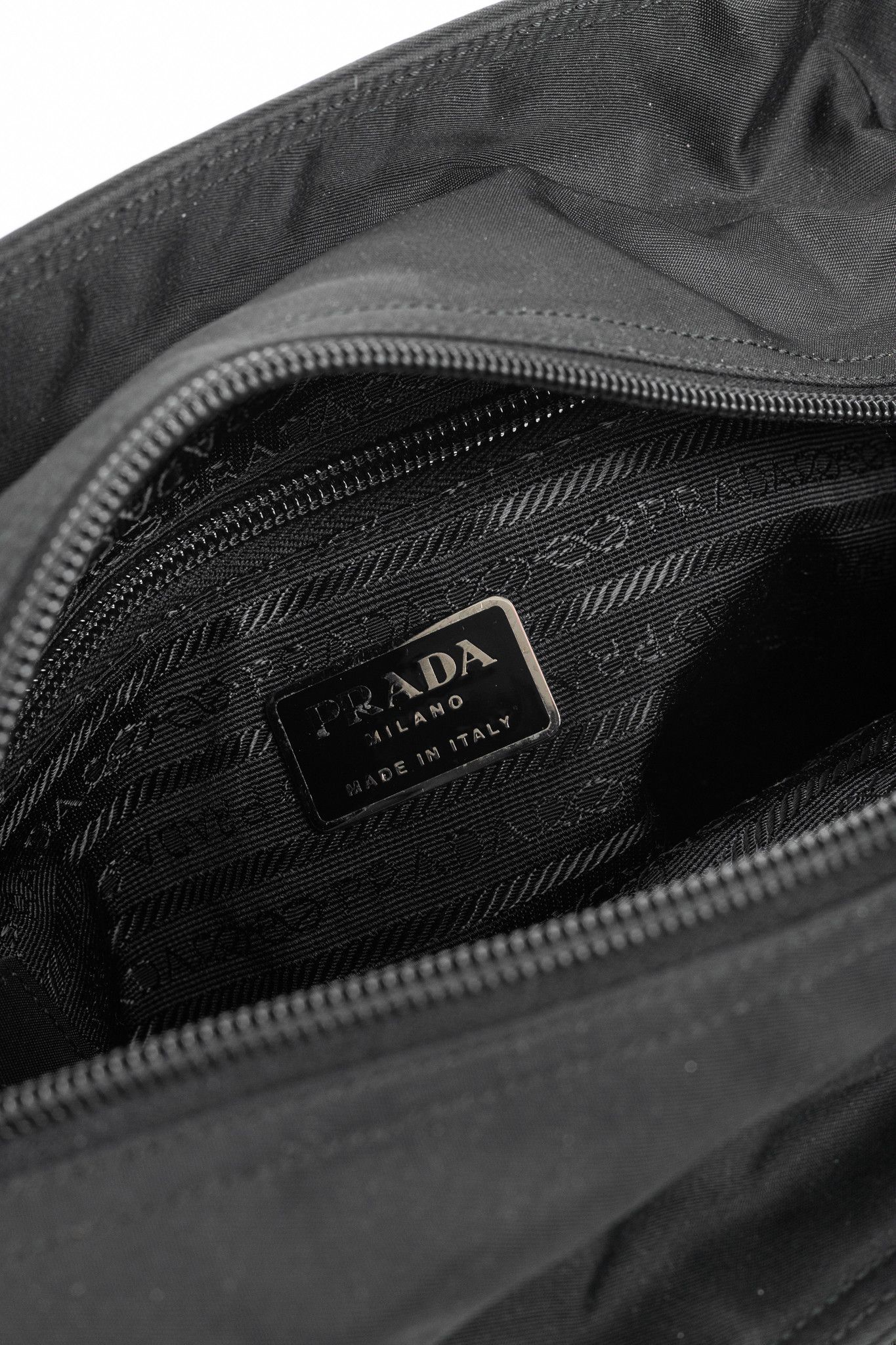 Prada Prada Black Tessuto Nylon Logo-Plaque Tote Size ONE SIZE - 11 Thumbnail