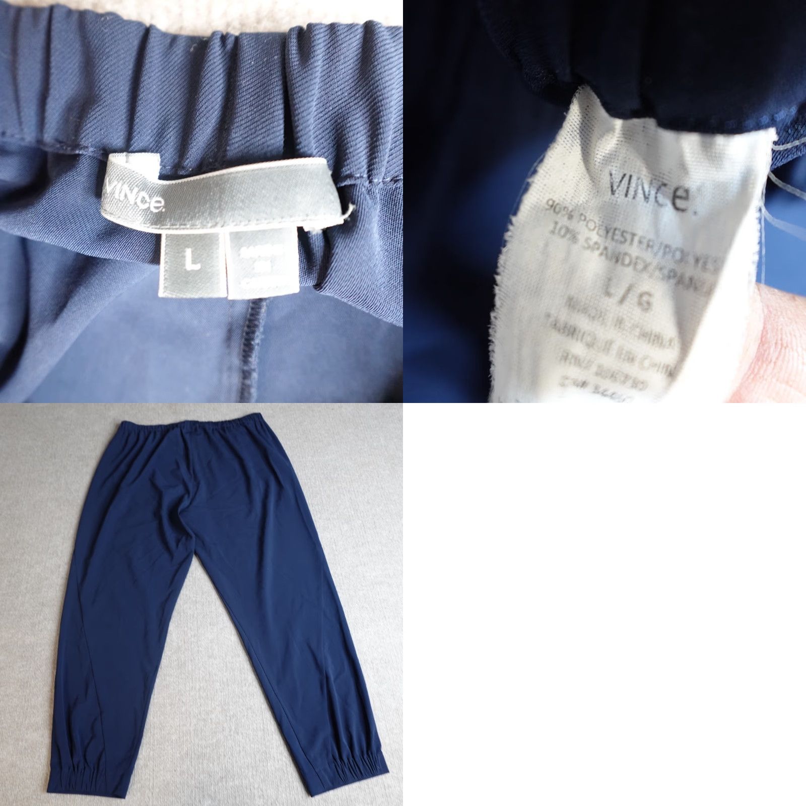 Vince Vince Womens Pants Large Blue Solid Stretch Waist Pull On Career Dress Pants Wide-Leg Mens? Womens Size 36" / US 14 / IT 50 - 8 Thumbnail