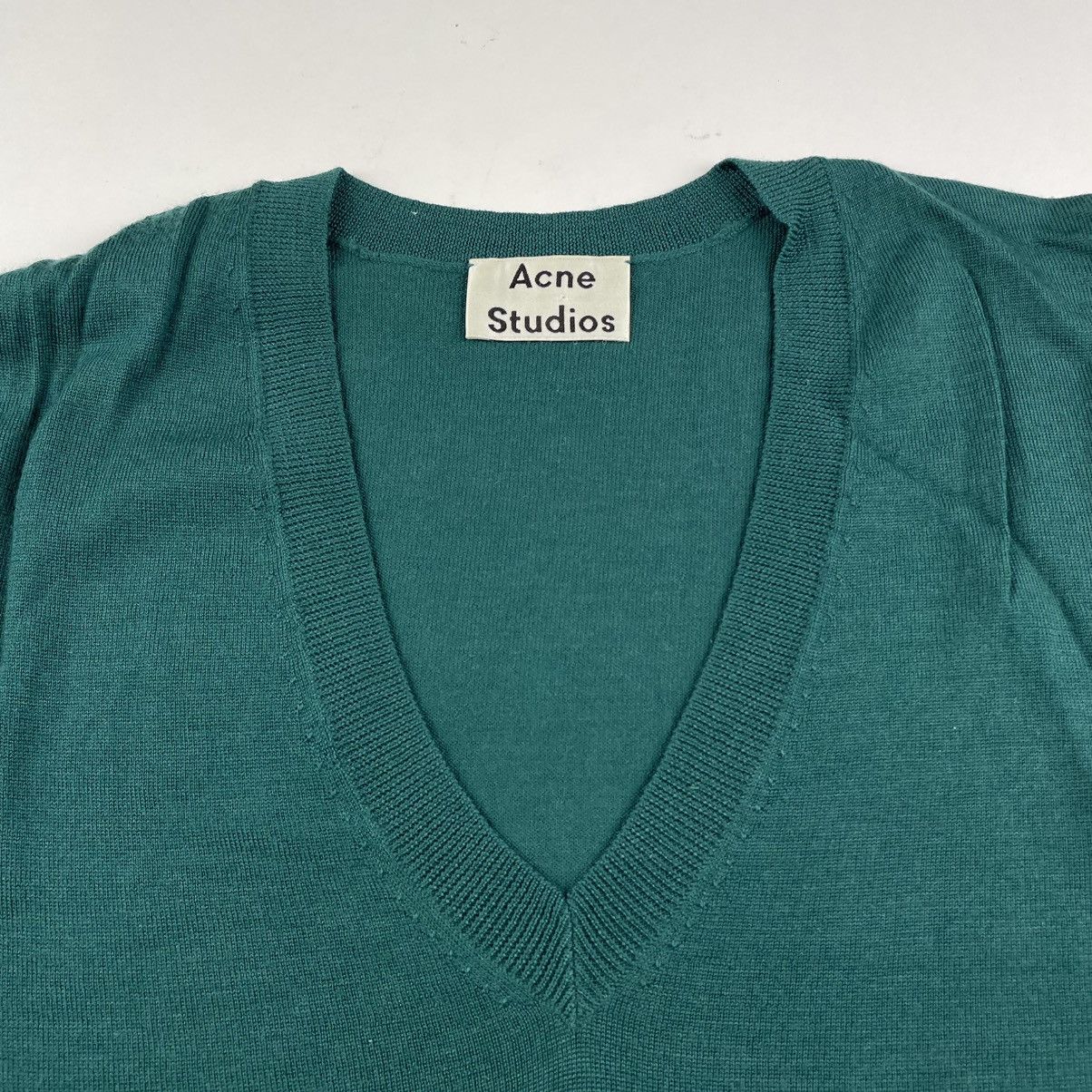A.P.C. A.P.C. V Neck Merino Wool Pullover Sweater Green S Oversized Size US M / EU 48-50 / 2 - 2 Thumbnail