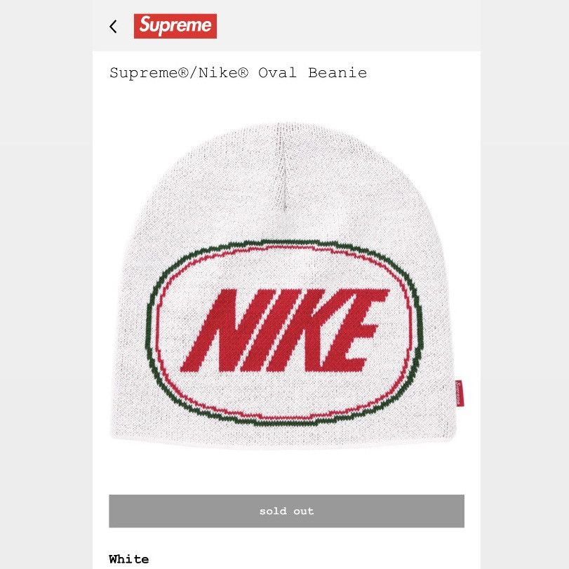Supreme SUPREME 2001 FAT TIP BEANIE MONOGRAM LV HAT CAP WHITE RED