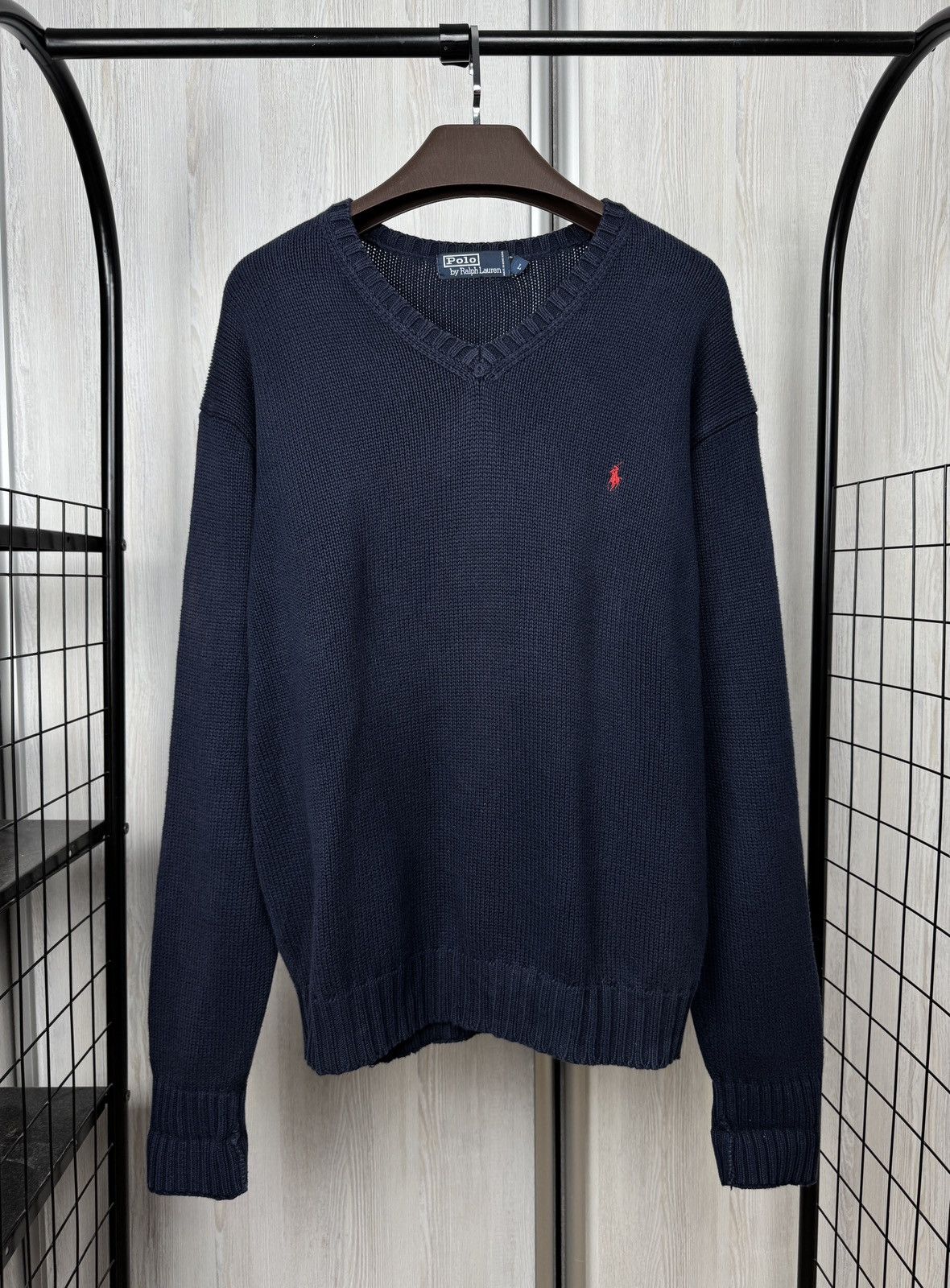 Polo Ralph Lauren Polo Ralph Lauren vintage blue knitted sweater Hong Kong Size US L / EU 52-54 / 3 - 1 Thumbnail
