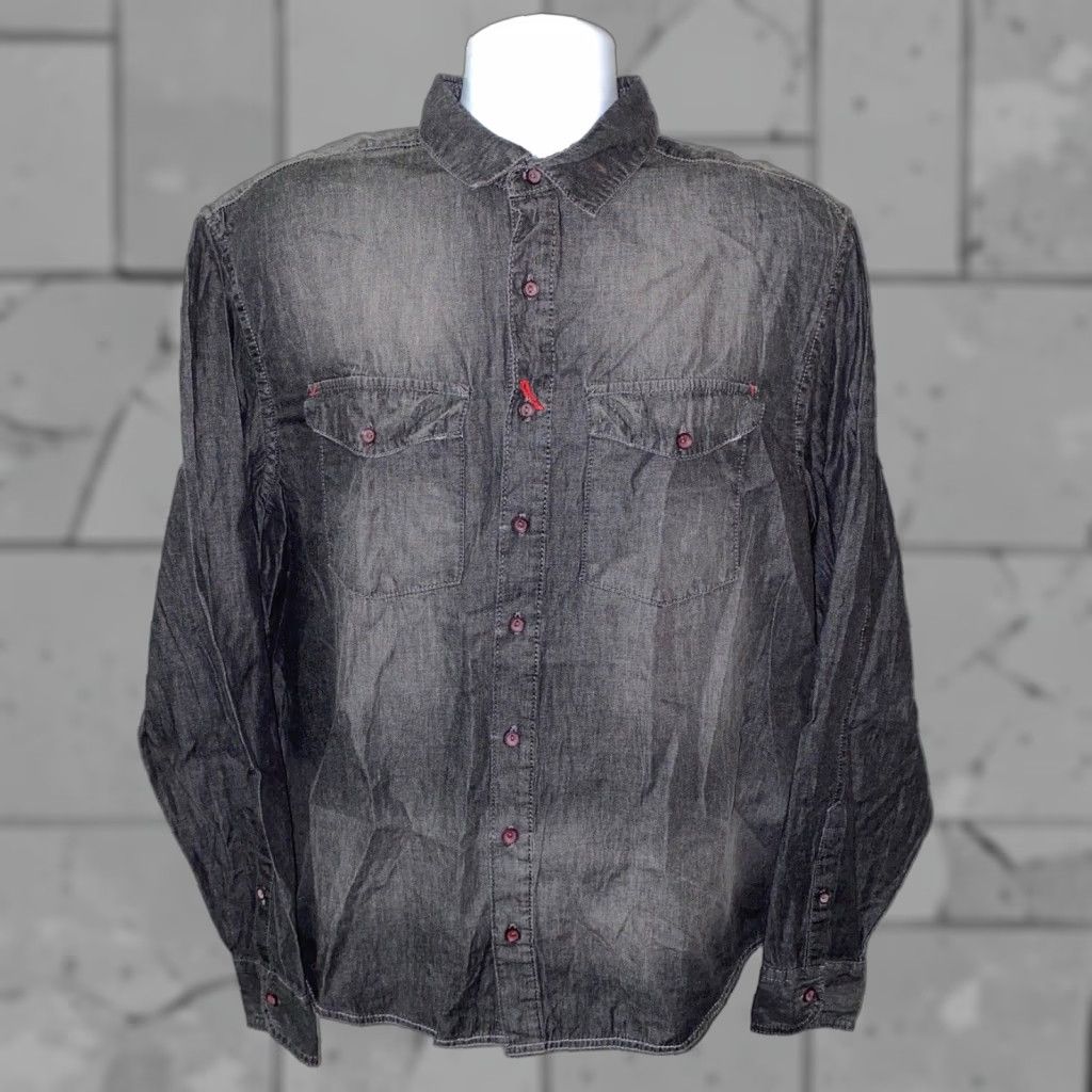Vintage Jack South London Mens Gray Long Sleeve Button Front Shirt Size XL NWT Size US XL / EU 56 / 4 - 1 Thumbnail