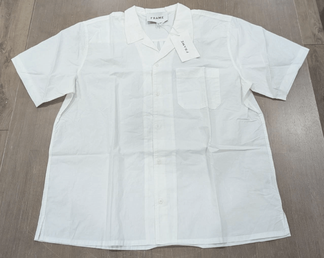 Frame FRAME Cotton SS Button Up Camp Shirt Milk US 2XL Size US XXL / EU 58 / 5 - 1 Thumbnail