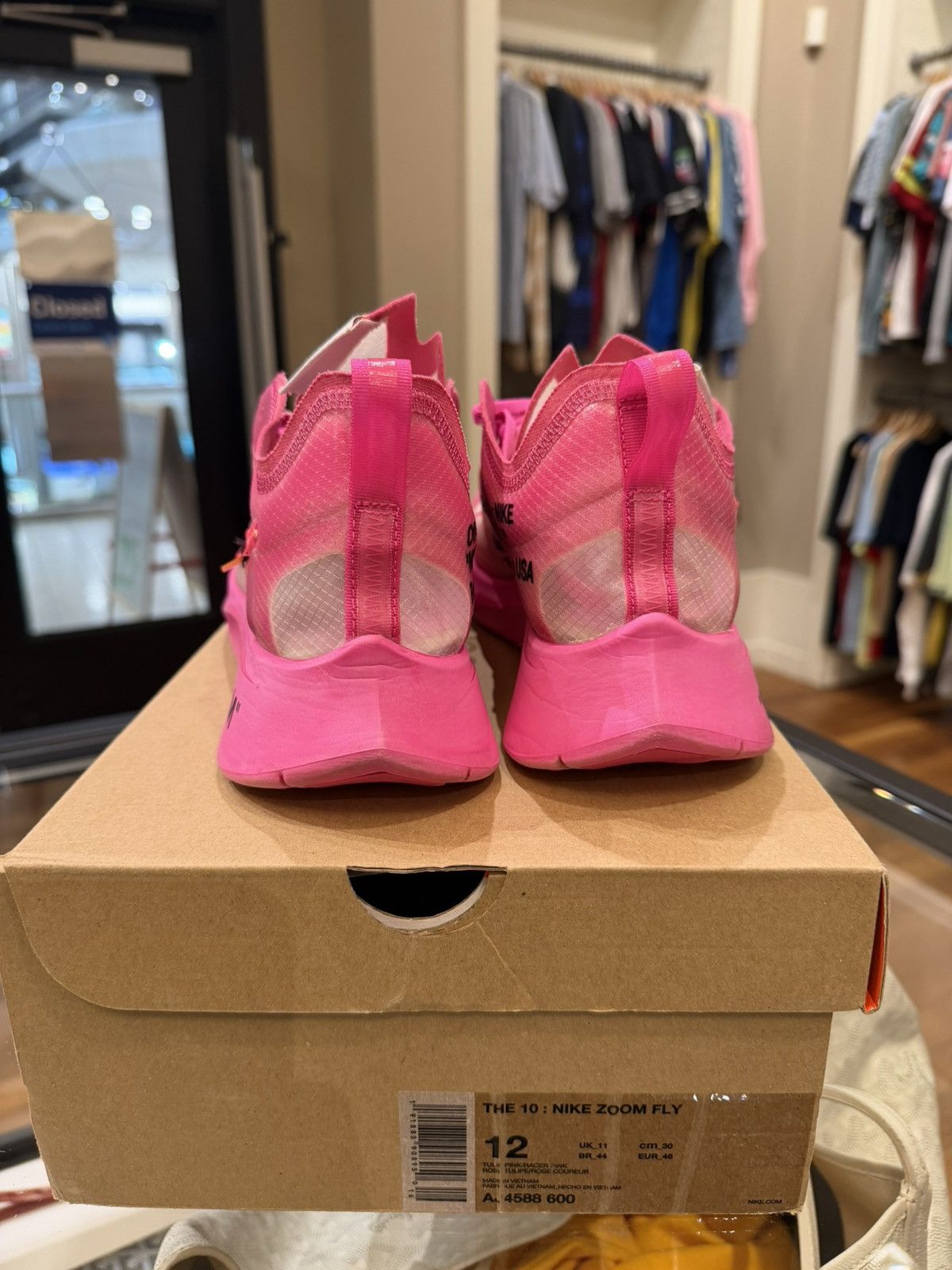 Nike × Off-White Off white x Nike Zoom Fly SP Sneaker Size US 12 / EU 45 - 6 Thumbnail