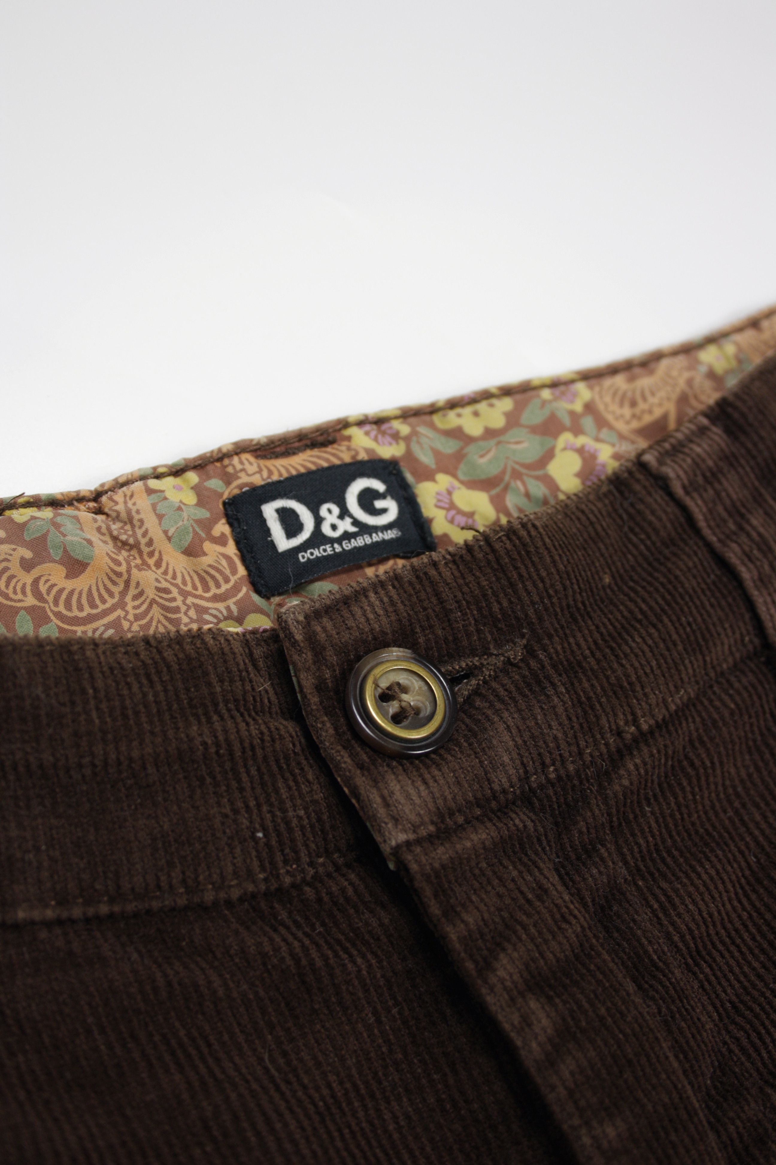 Dolce & Gabbana × Vintage Dolce & Gabbana Y2K Denim Corduroy Shorts Size 28" / US 6 / IT 42 - 5 Thumbnail