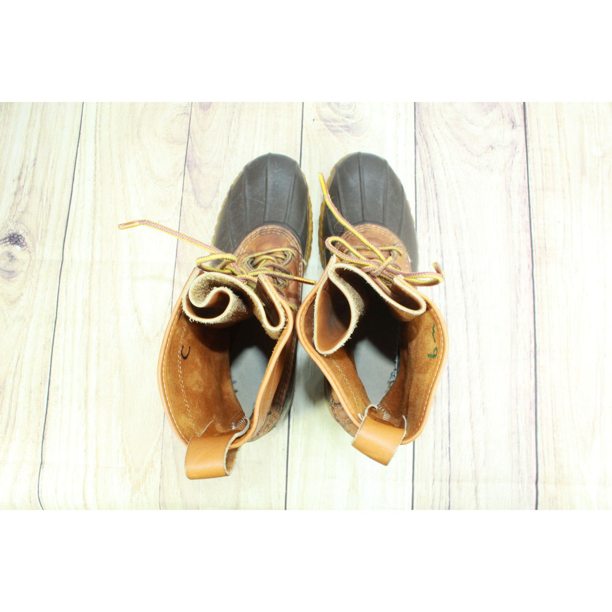 L.L. Bean × Leather × Vintage Vintage LL Bean Leather Unlined Mid Calf Duck Boots Size 9 M Size US 9 / IT 39 - 7 Thumbnail