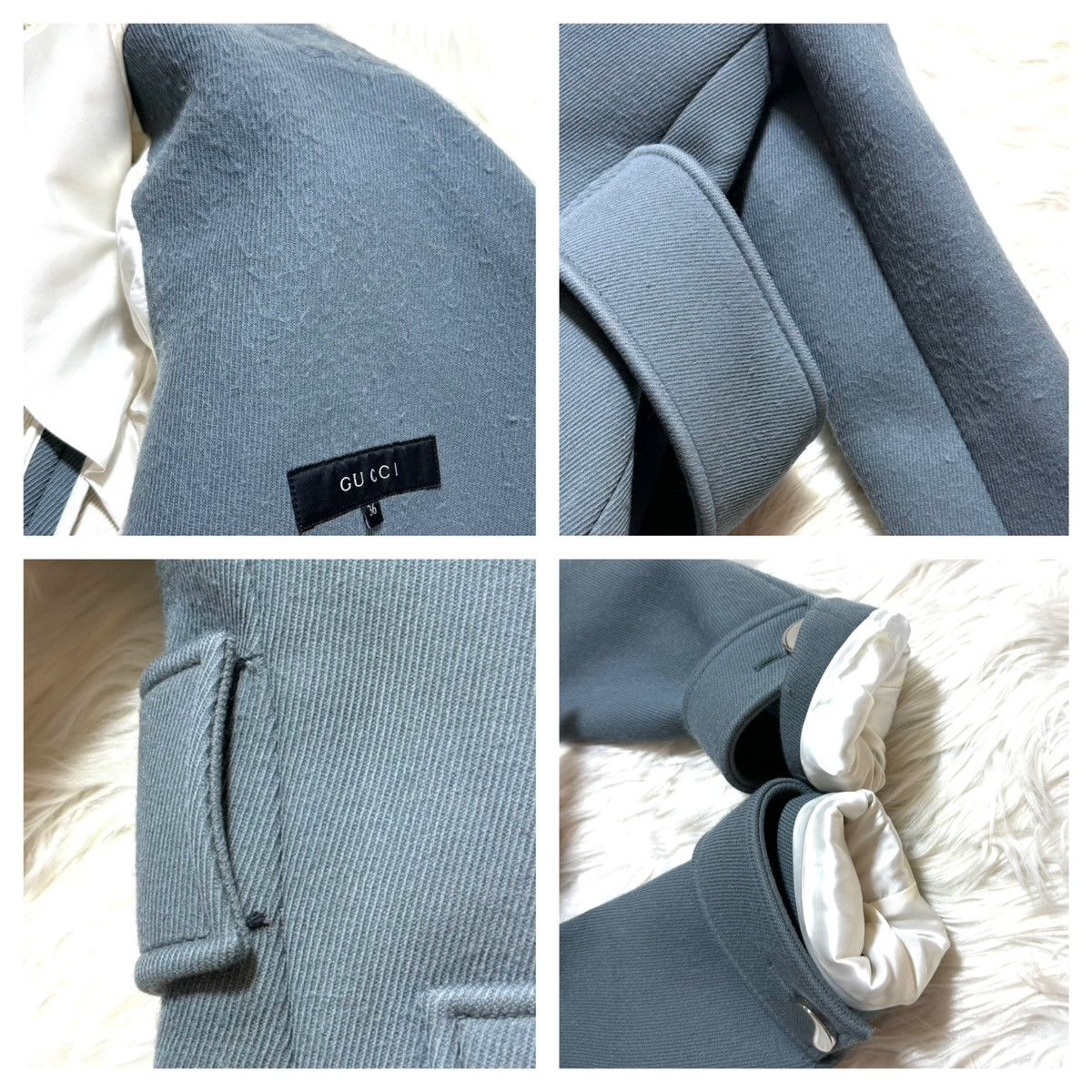 Gucci Gucci silver button double jacket peacoat size 36 pale Size XS / US 0-2 / IT 36-38 - 3 Thumbnail