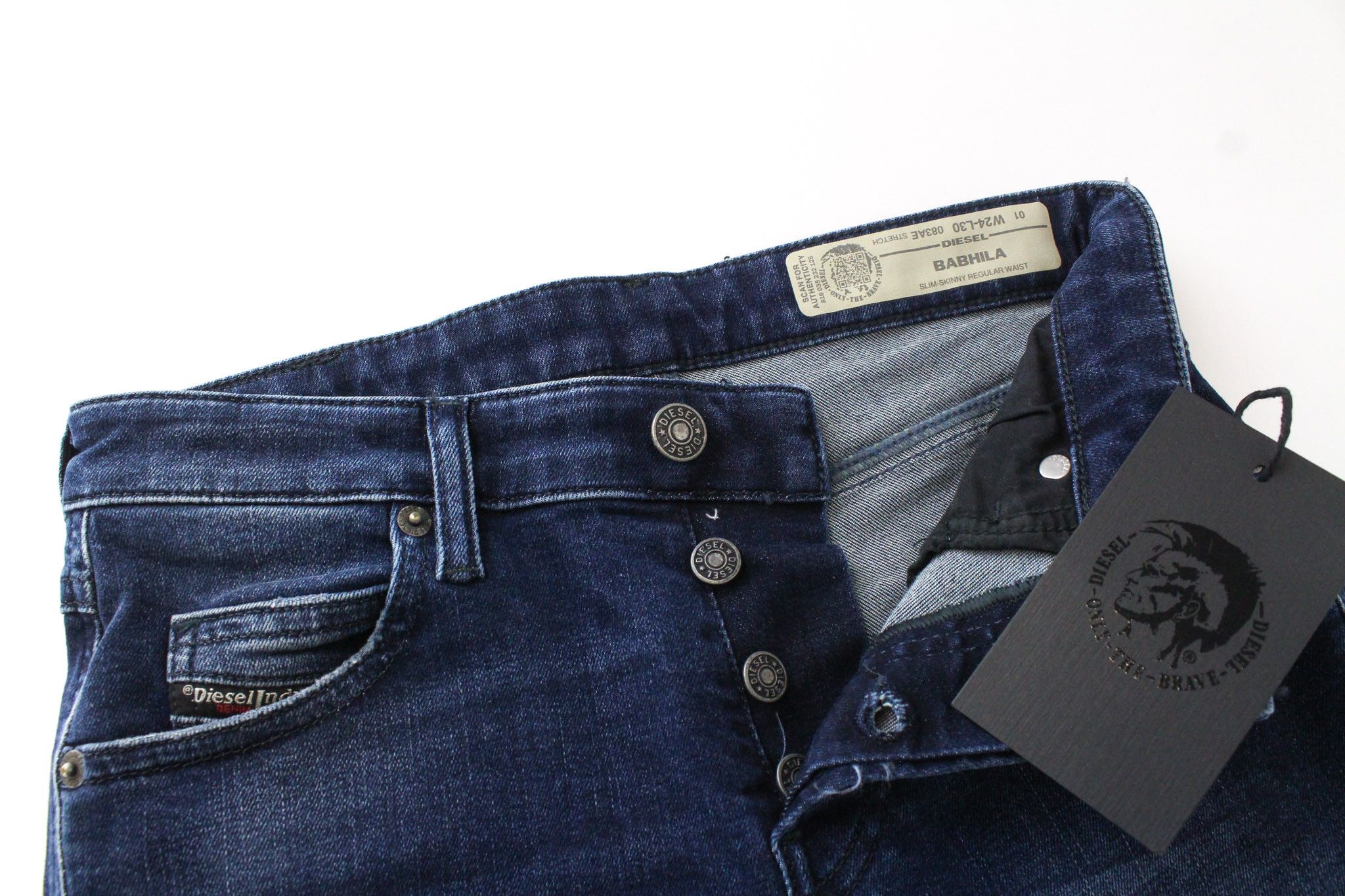 Diesel BABHILA 083AE W24/L30 Dark Blue Stretch Jeans 69768 Size 24" / US 00 / IT 34 - 4 Thumbnail