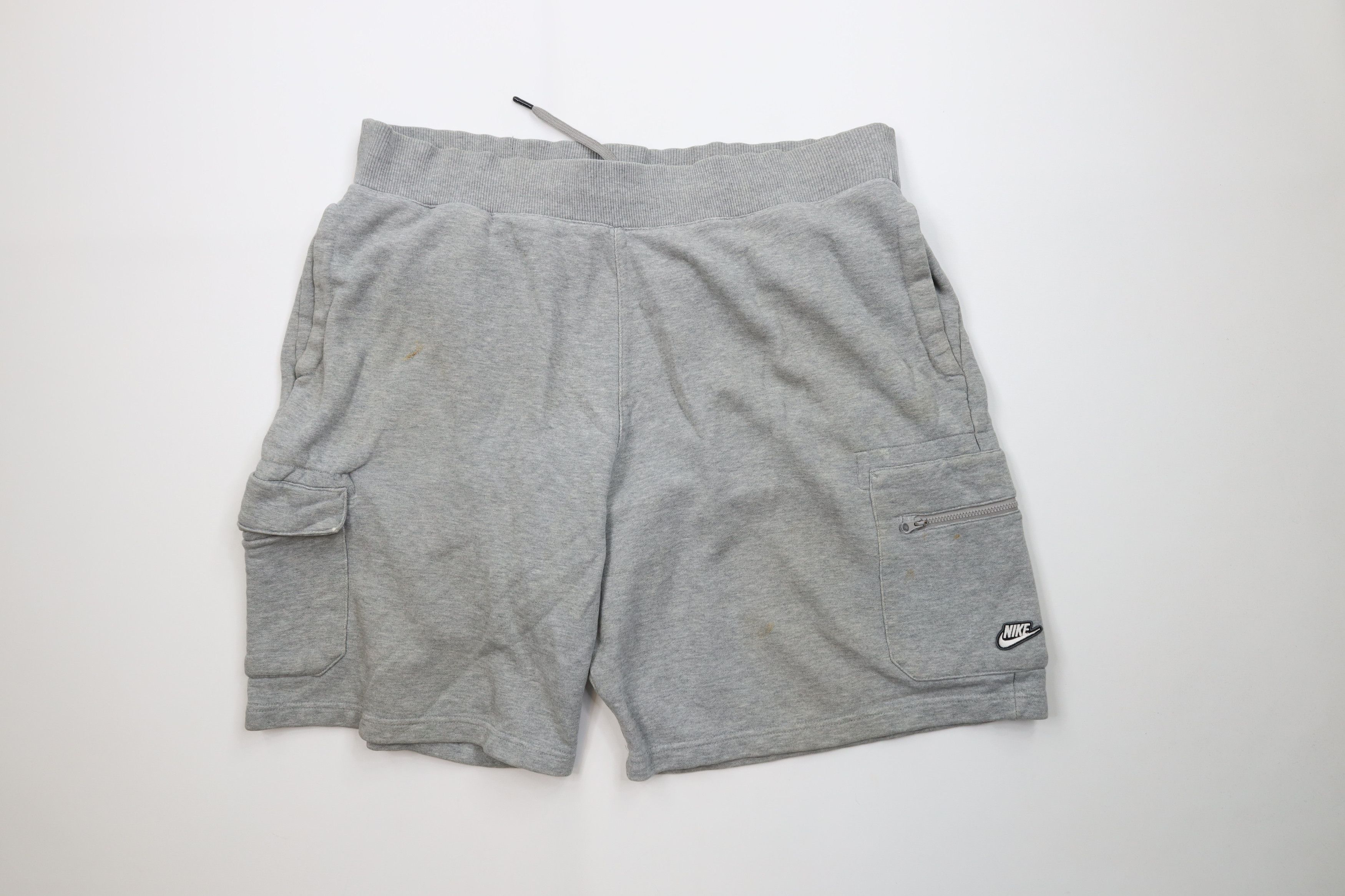 Nike Vintage Nike Mini Swoosh Heavy French Terry Cargo Shorts Size US 36 / EU 52 - 1 Thumbnail