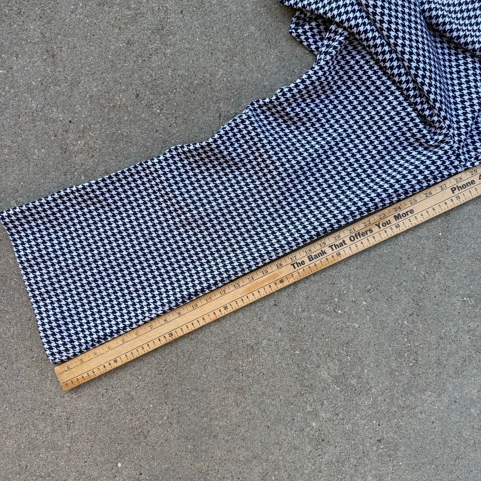 Vintage VTG Houndstooth tiny plaid check dbl knit polyester pants L Size 32" / US 10 / IT 46 - 8 Thumbnail