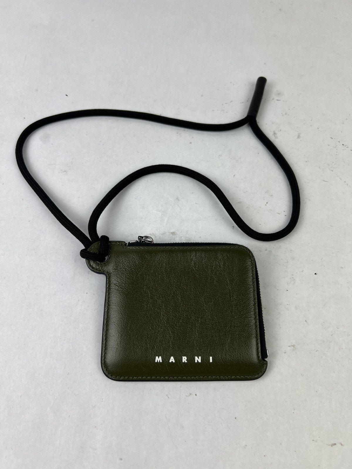 image of Marni Neck Wallet in Olive Green, Men's