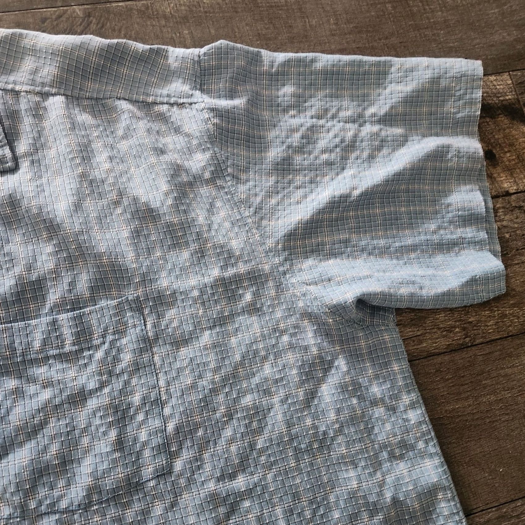 Ocean Pacific OP Ocean Pacific Shirt Mens 3XL Blue Rayon Blend Short Sleeve Button Textured Size US XXL / EU 58 / 5 - 7 Thumbnail