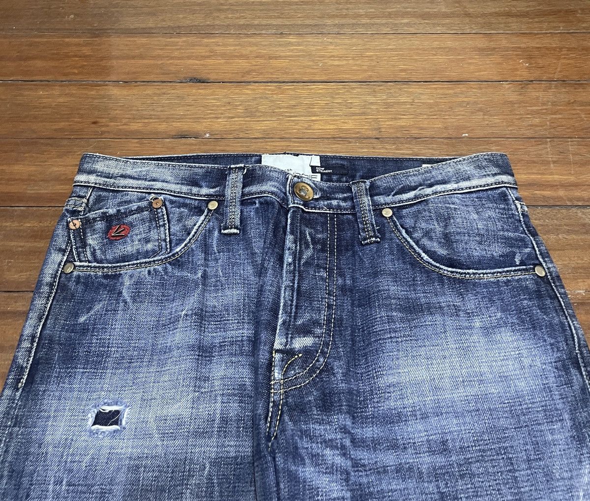 Energie Rare Design Vintage Brand Energie Distressed Jeans 2000s Size US 31 - 3 Thumbnail