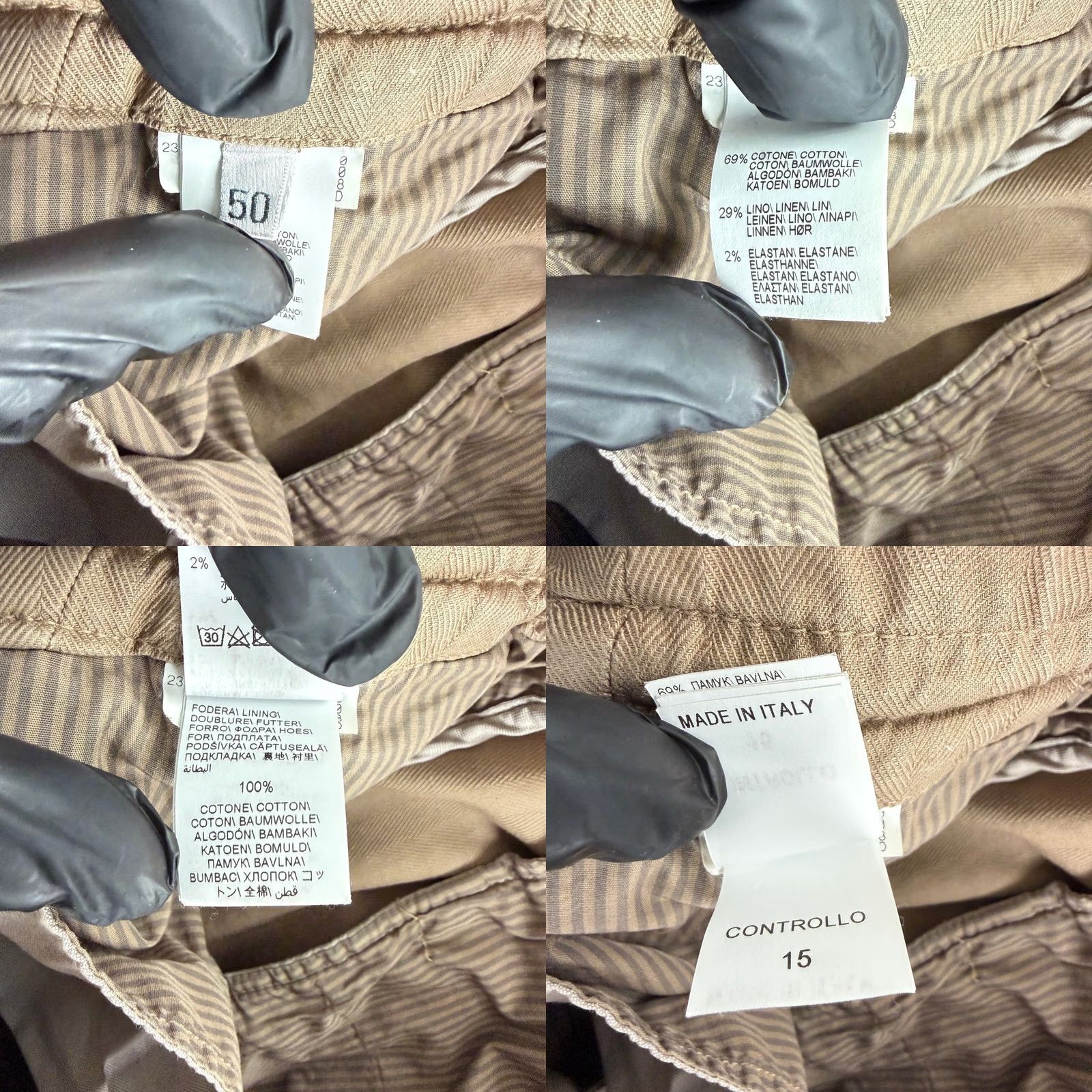 Brunello Cucinelli Brunello Cucinelli Cargo Pants Mens 50 Tan Herringbone Patched Distressed Italy Beige Cargo Pants Mens 33 Regular Tan Herringbone Distressed Italy Size US 33 - 10 Thumbnail