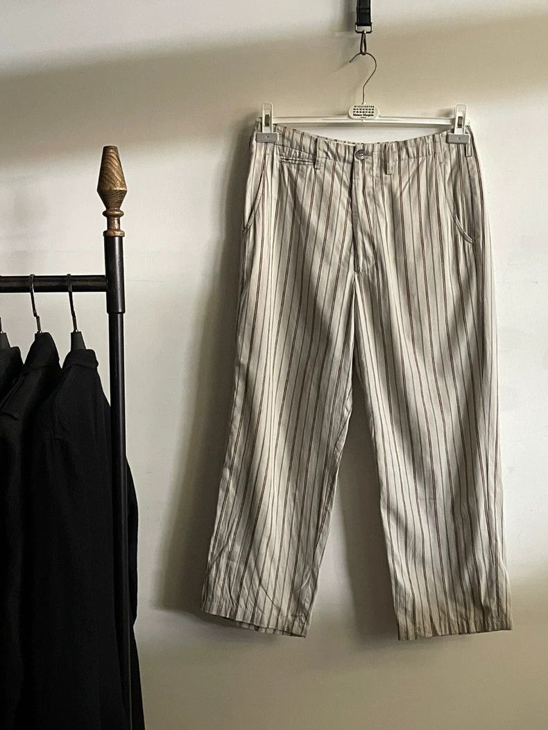 Yohji Yamamoto Yohji Yamamoto size 3 01 SS striped trousers trousers stra Size US 30 / EU 46 - 1 Thumbnail