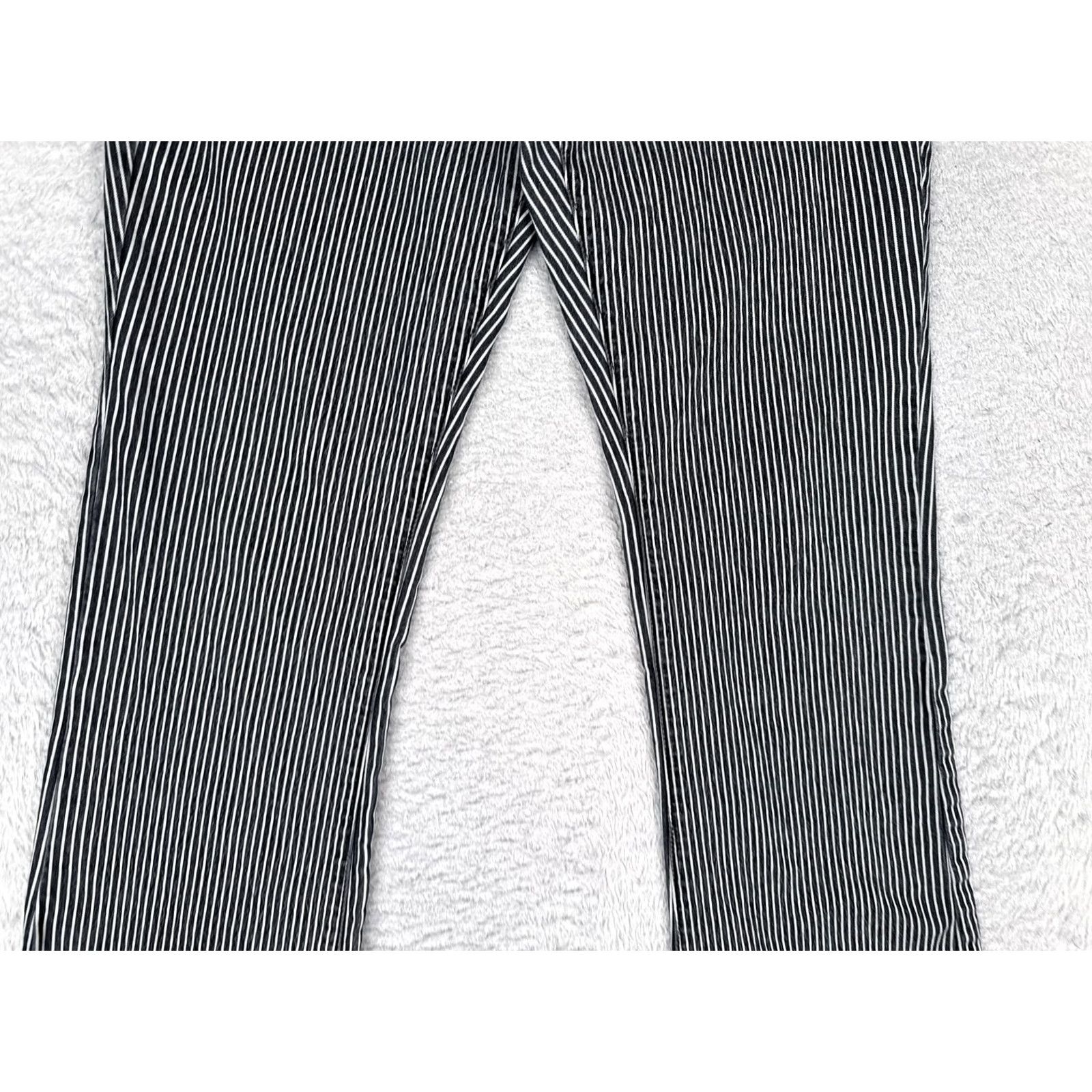 Furla Furlau Jeans Bootcut Jeans Juniors 11 Black Striped Low Rise Stretch 30x31 Size 32" / US 10 / IT 46 - 3 Thumbnail