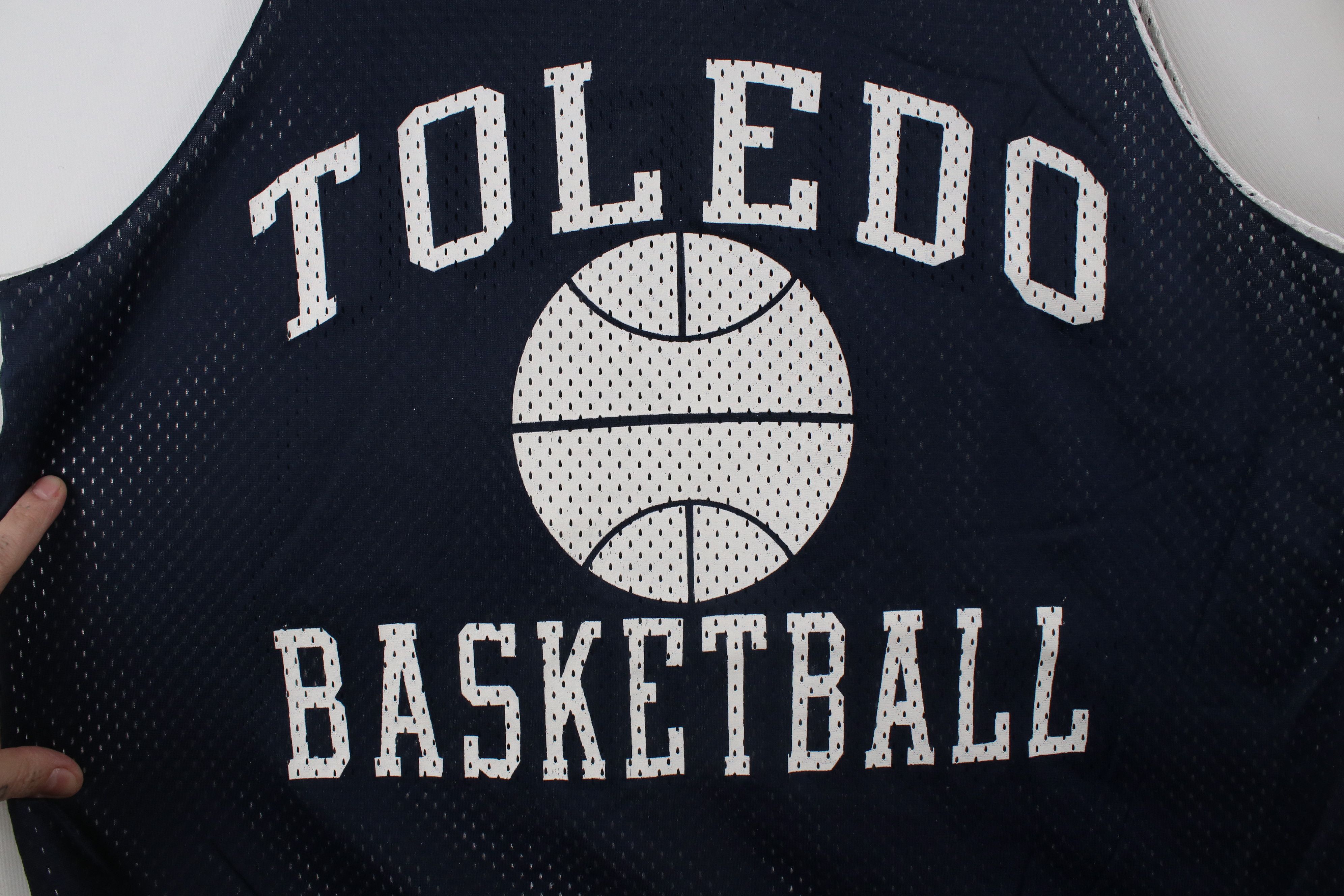 Vintage Vintage 90s Reversible University Toledo Basketball Jersey Size US L / EU 52-54 / 3 - 4 Thumbnail