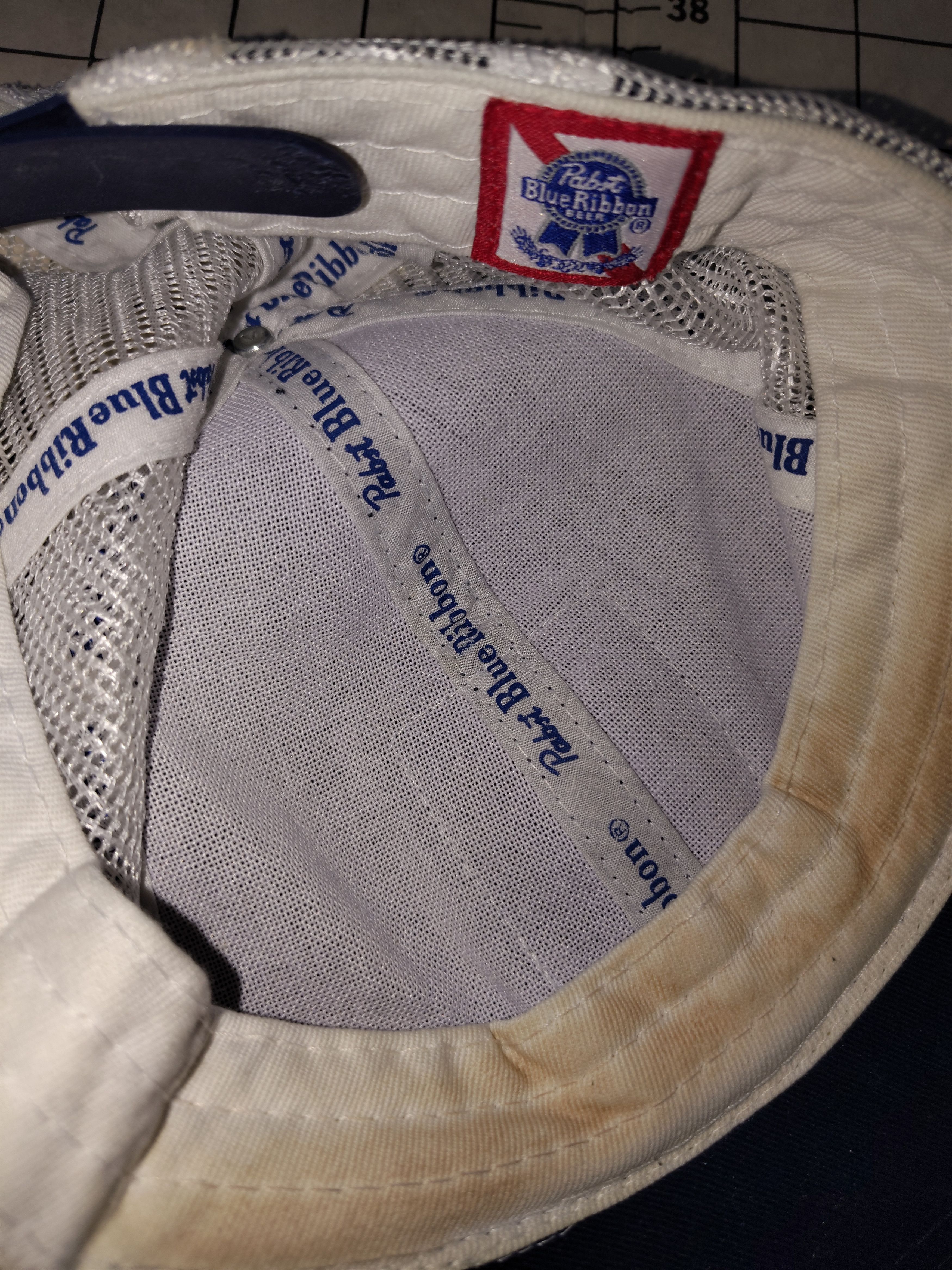 Other Men's Vintage Blue & White Pabst Blue Ribbon Hat Size ONE SIZE - 4 Thumbnail