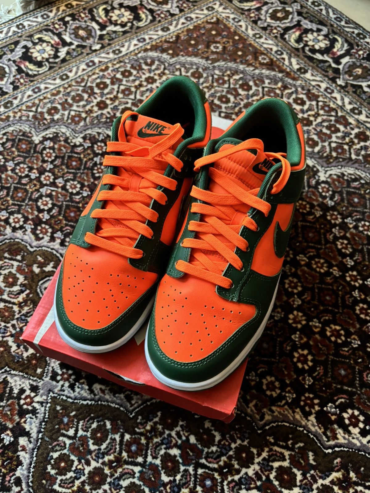 Nike Nike Dunk Low — Orange/Green (“Miami Hurricanes”) Size US 8.5 / EU 41-42 - 2 Thumbnail