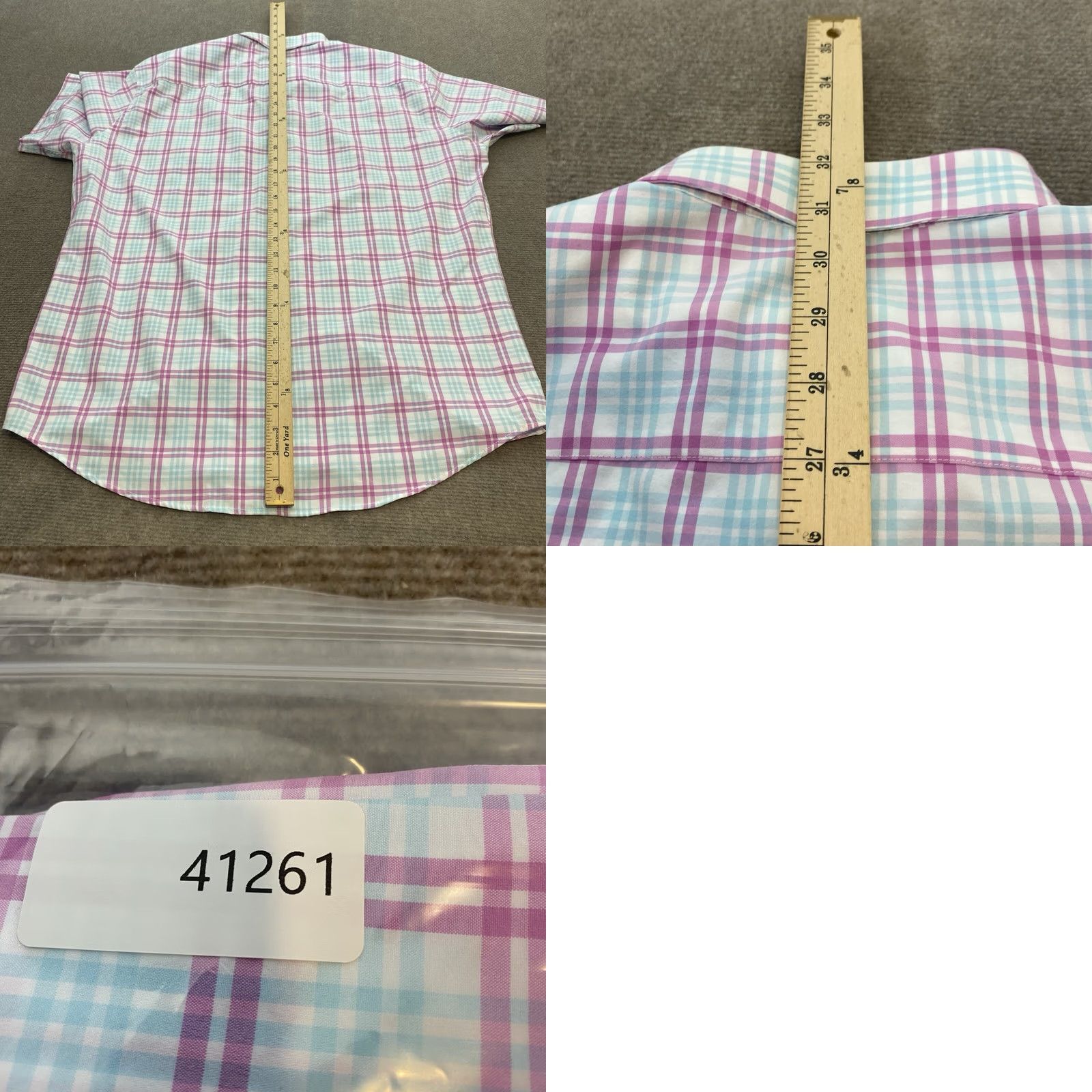 Peter Millar Peter Millar Shirt Mens L Summer Comfort Plaid Performance Stretch Polyester Size US L / EU 52-54 / 3 - 9 Thumbnail
