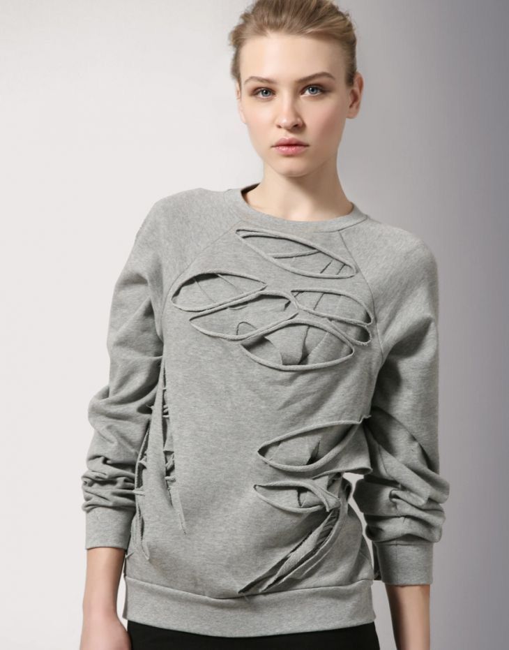 Japanese Brand Avant Garde Back Distressed Sweater Size M / US 6-8 / IT 42-44 - 2 Thumbnail