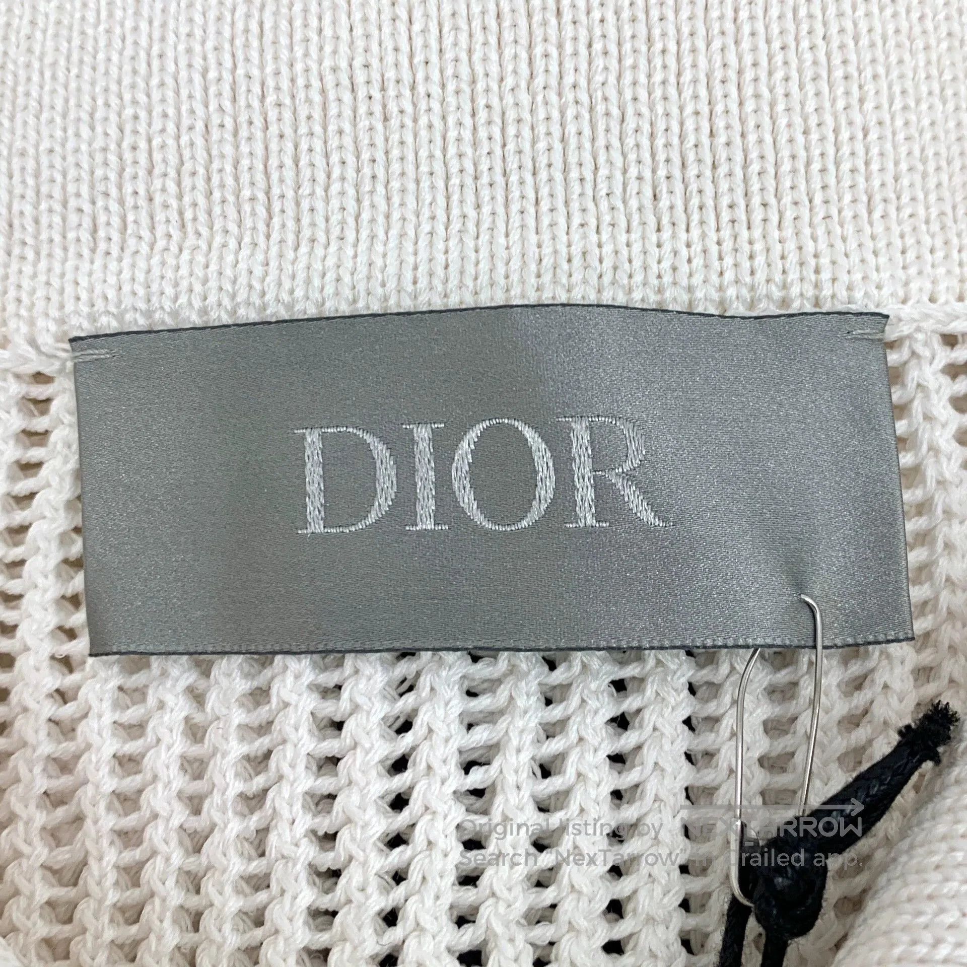 Dior Dior Grey Cutout Knit Short Sleeve Polo. Size US M / EU 48-50 / 2 - 5 Thumbnail