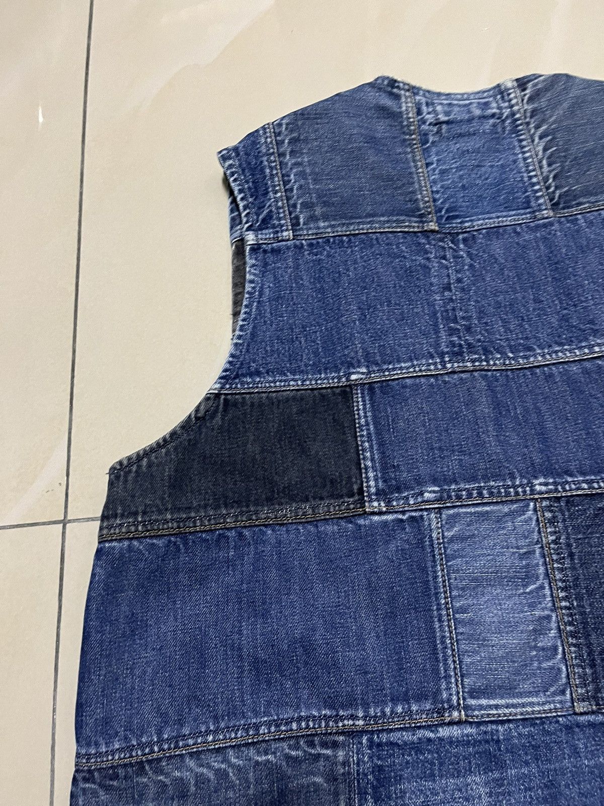 Other Custom Distressed denim snap button vest Size US L / EU 52-54 / 3 - 11 Thumbnail