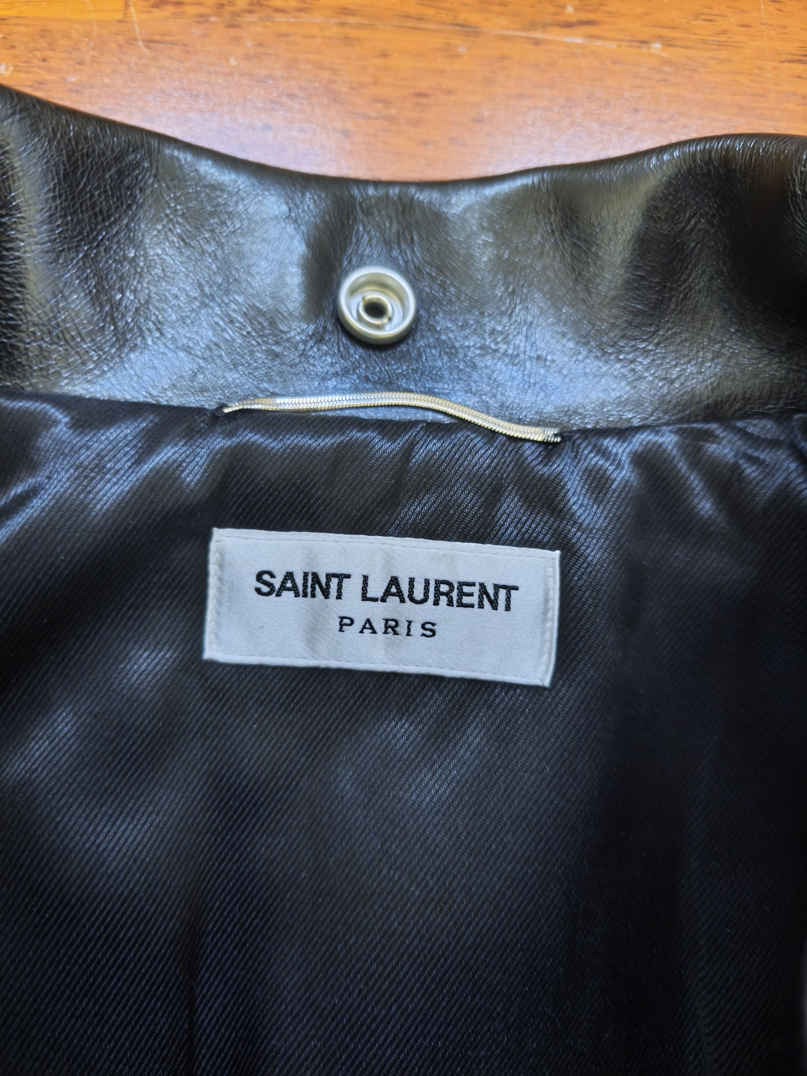 Saint Laurent Paris Saint Laurent Biker Leather Jacket Size US L / EU 52-54 / 3 - 3 Thumbnail