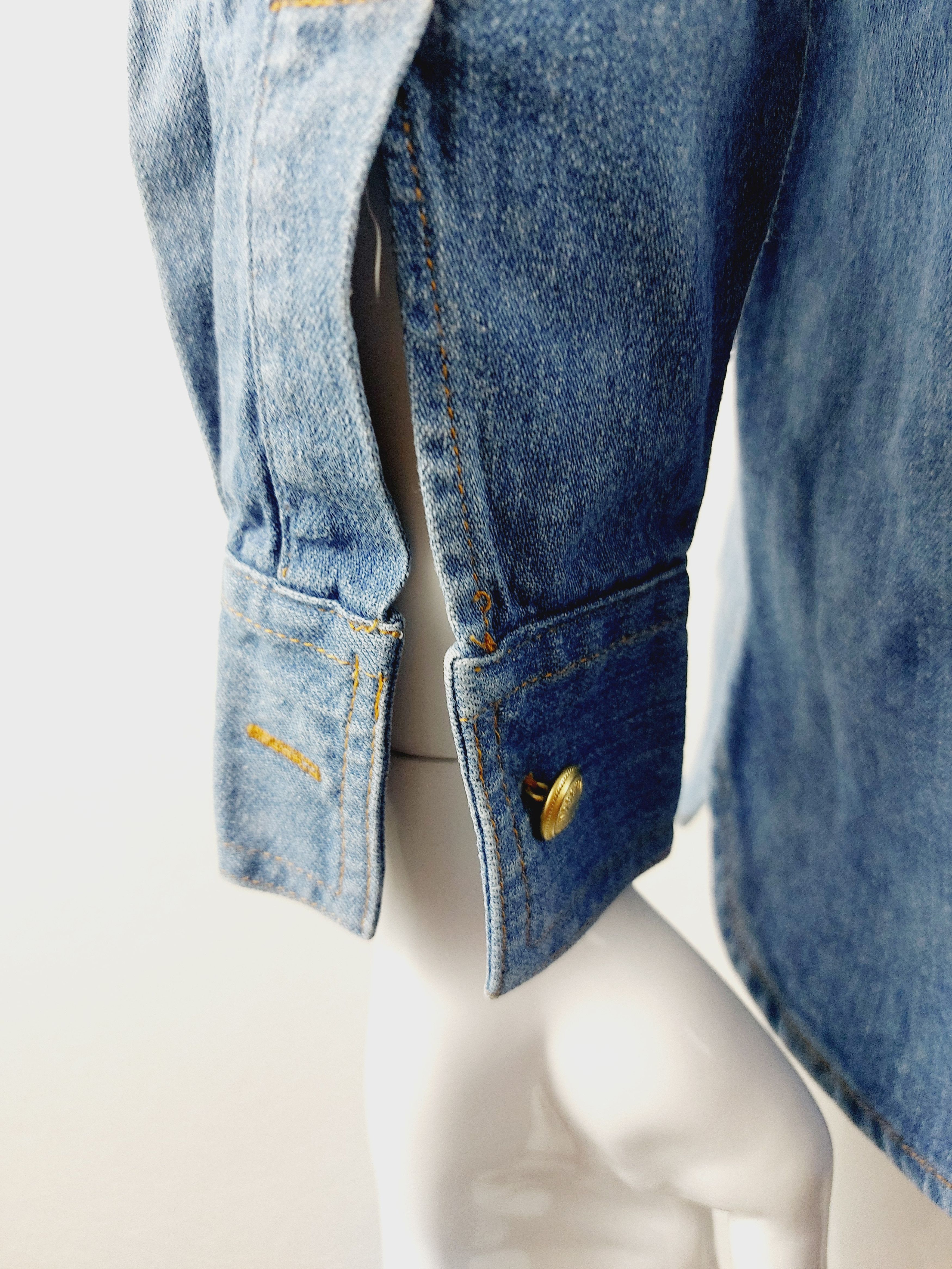 Moschino Moschino Jeans Patchwork Jeans Denim Ruffled Tartan Shirt Size US XS / EU 42 / 0 - 4 Thumbnail