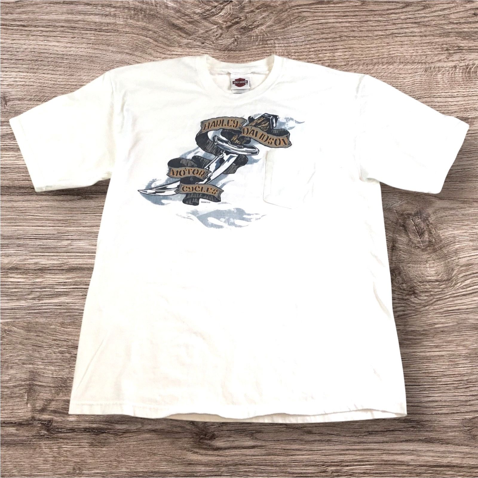 Harley Davidson Harley Davidson Pocket T-Shirt Baxter's Gallipolis OH Vtg L Size US L / EU 52-54 / 3 - 1 Thumbnail