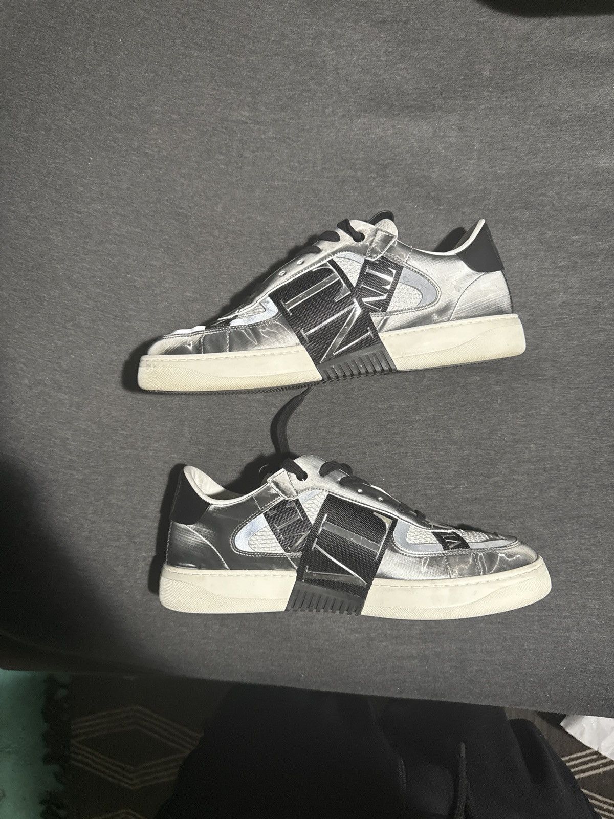 Valentino VL7N low top silver, black, and white Size US 13 / EU 46 - 2 Thumbnail