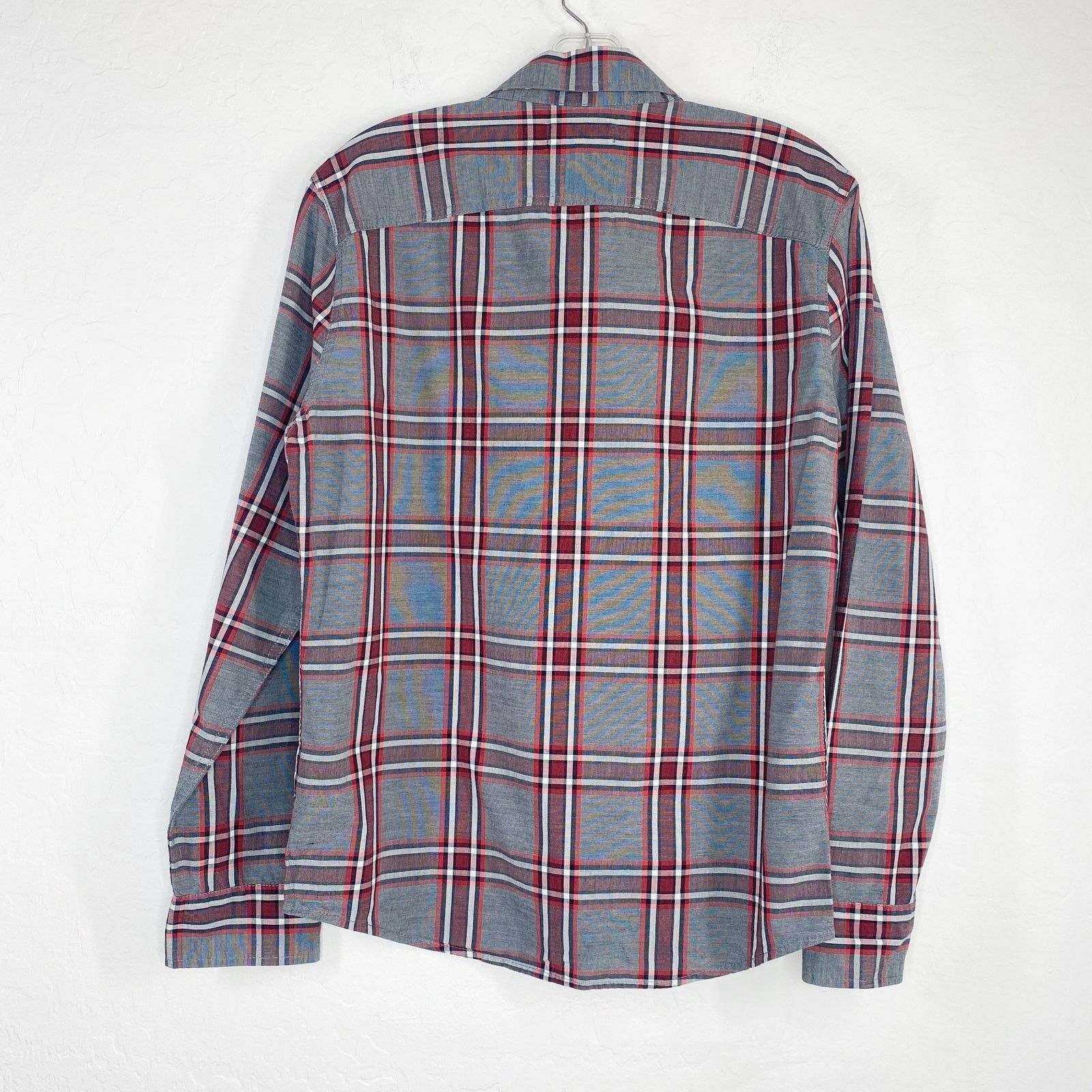 Hollister Hollister Gray Long Sleeve Plaid Button Up Down Shirt Small Size US S / EU 44-46 / 1 - 2 Thumbnail