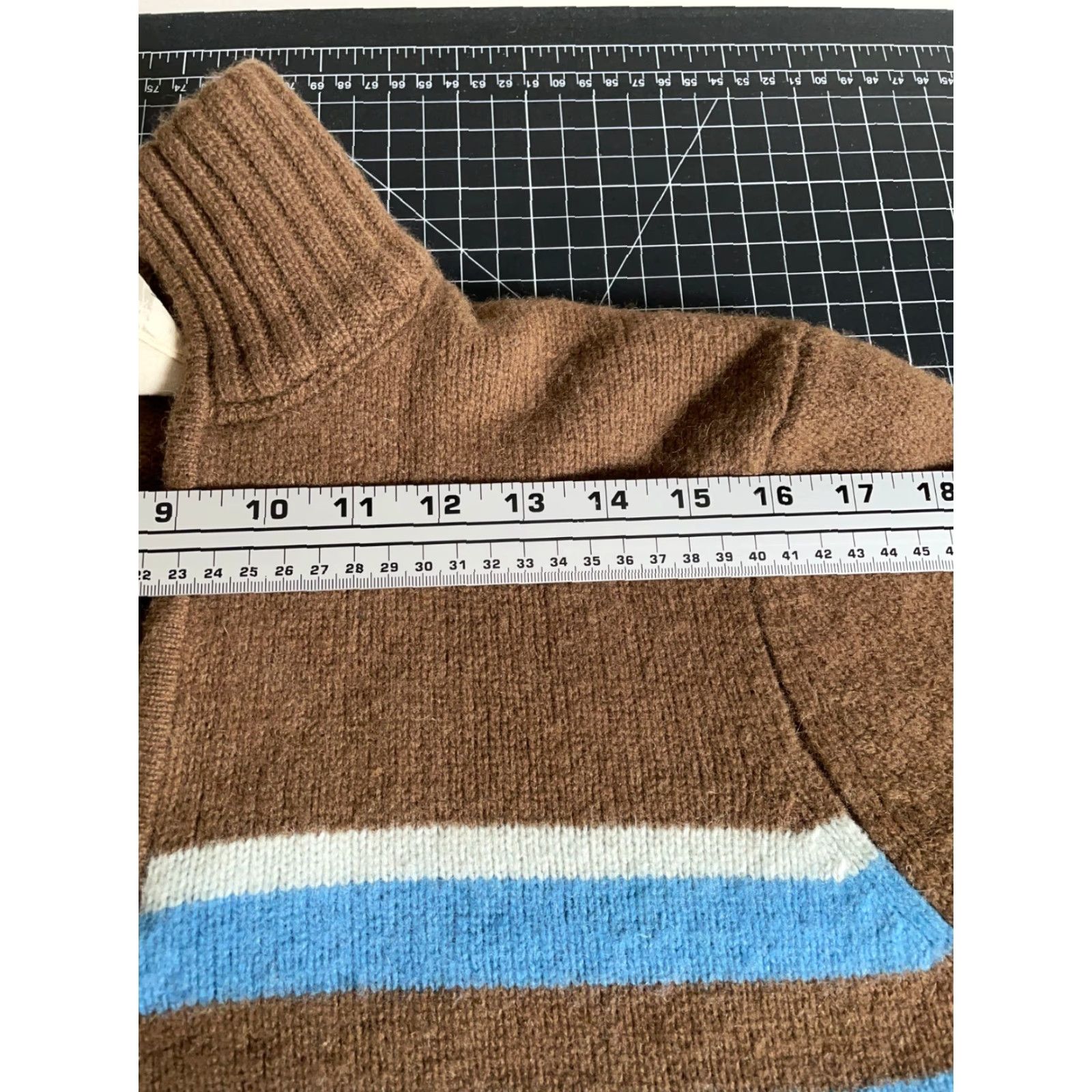 Timberland Timberland Sweater Adult Medium Brown Striped Wool 1/4 Zip Lambs Wool Knit Pullover Preppy Mens Size US M / EU 48-50 / 2 - 6 Thumbnail