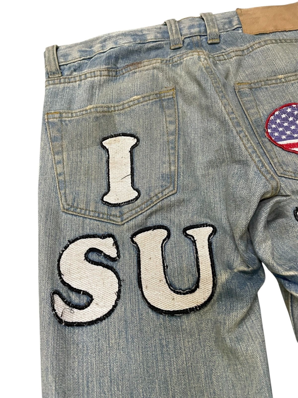 Hysteric Glamour Hysteric Glamour Style I ❤️ Surf Patched Muddy Wash Jeans Size US 32 / EU 48 - 22 Thumbnail